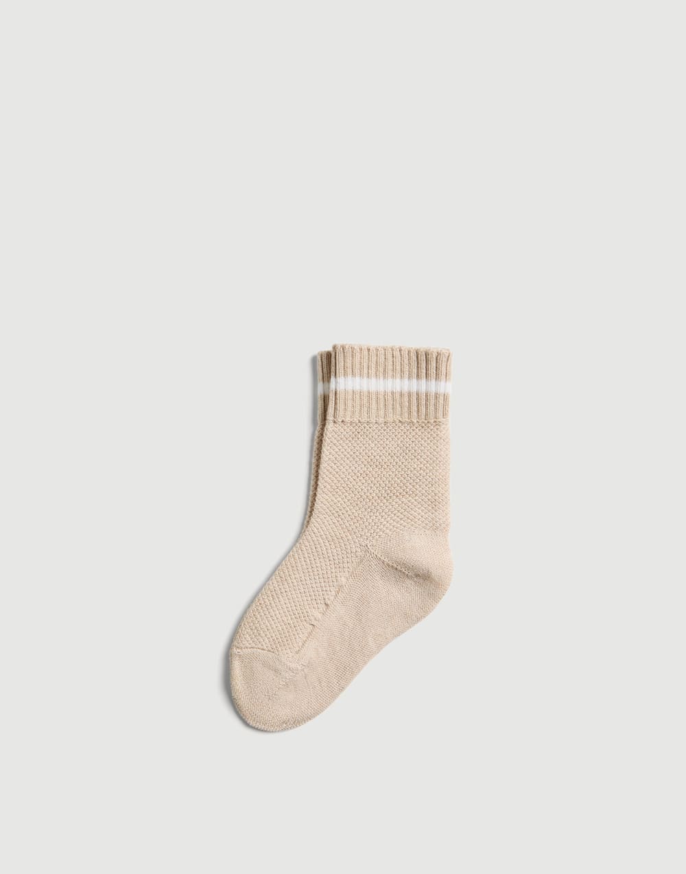 Baby Bernie Waffle stitch socks Sand Baby - Brunello Cucinelli