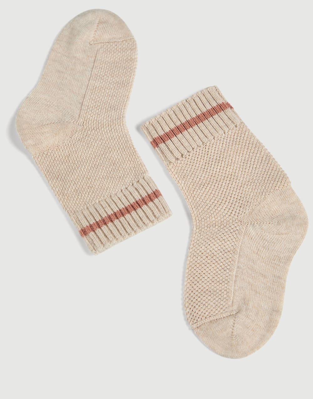 Baby Bernie Waffle stitch socks Beige Baby - Brunello Cucinelli