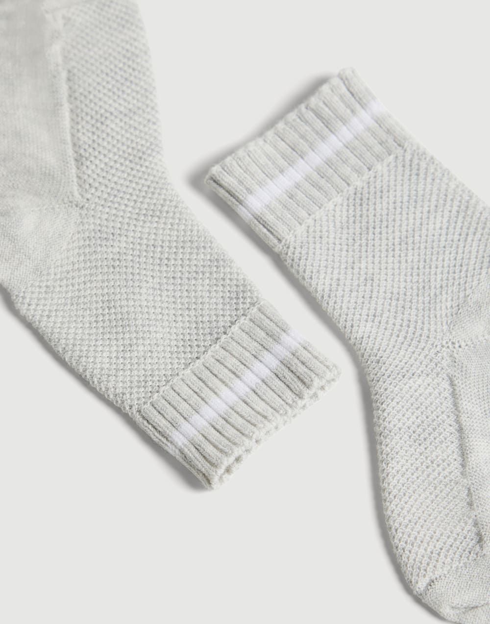 Baby Bernie Waffle stitch socks Fog Baby - Brunello Cucinelli