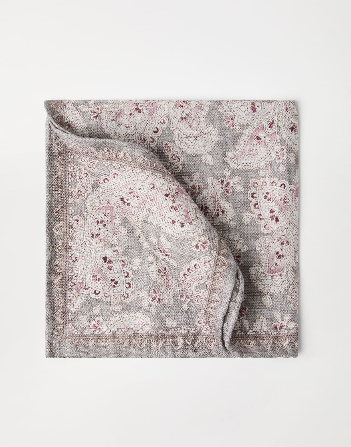 Double-face pocket square Pearl Man - Brunello Cucinelli