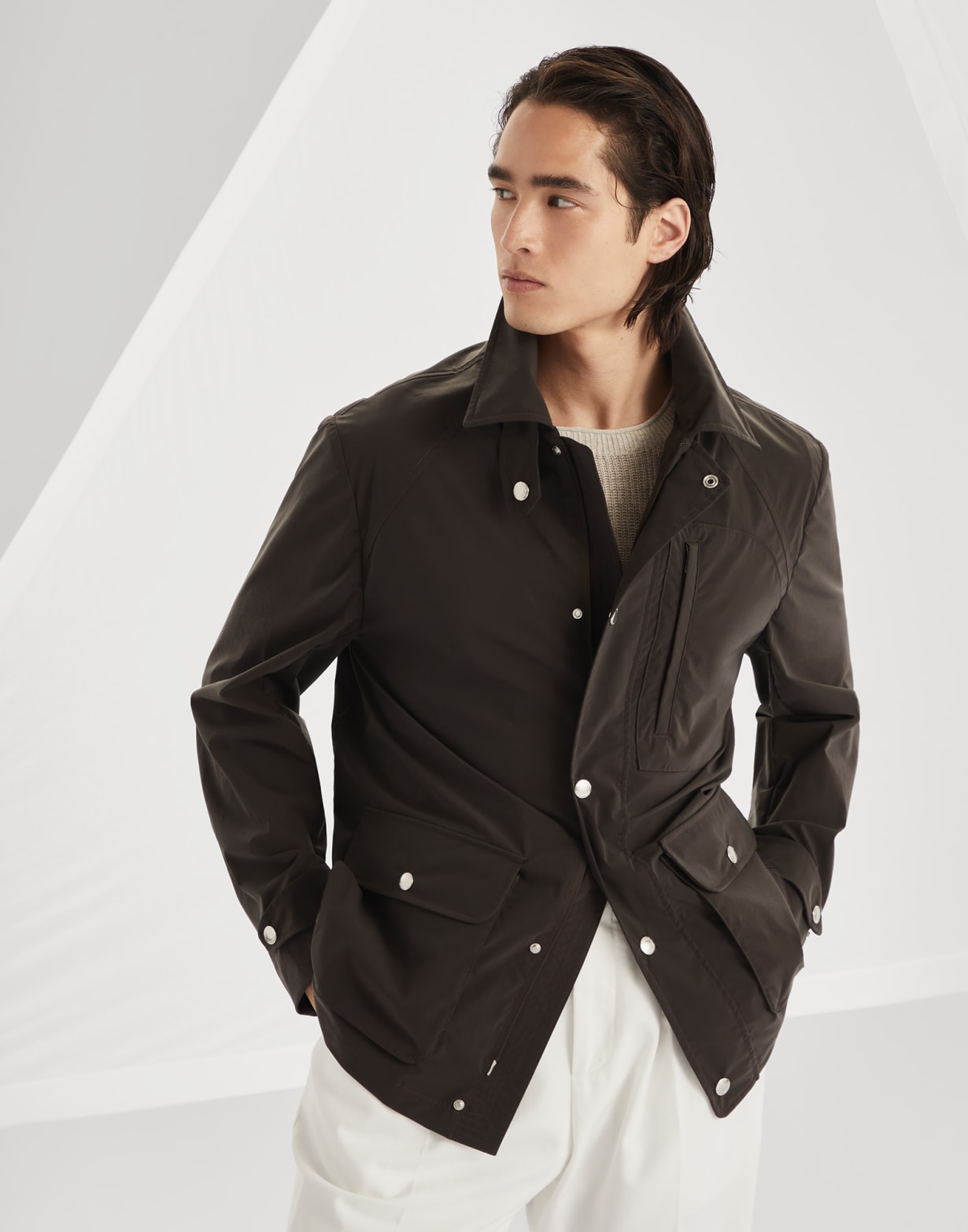 Field jacket Brown Man - Brunello Cucinelli
