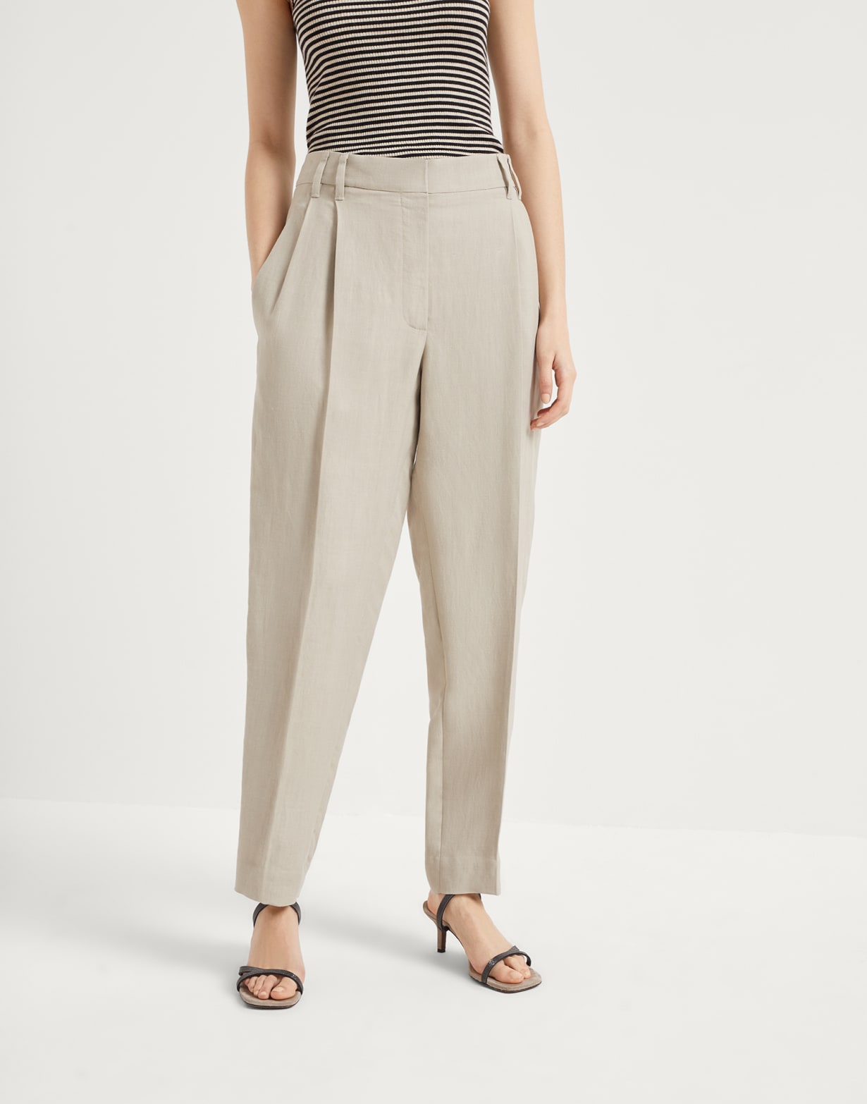 Pantalon Slouchy Désert Femme - Brunello Cucinelli