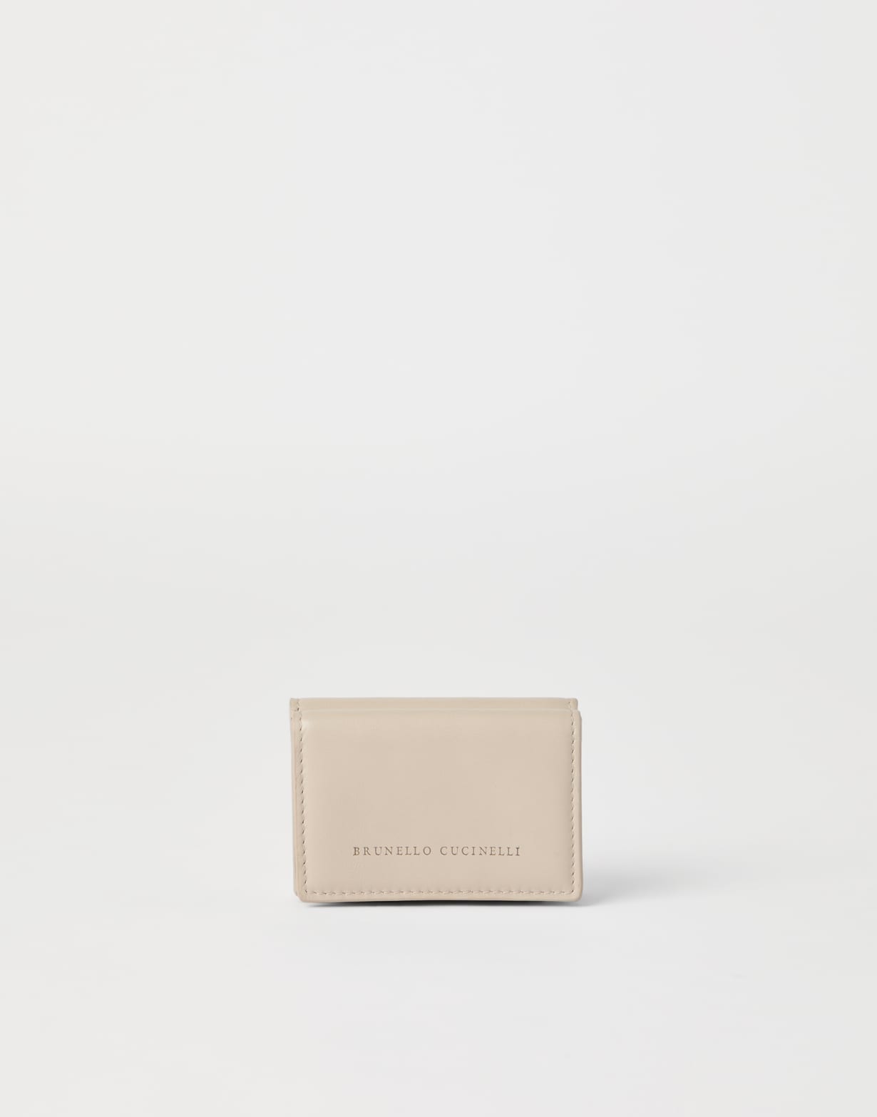 Calfskin wallet Ivory Woman - Brunello Cucinelli