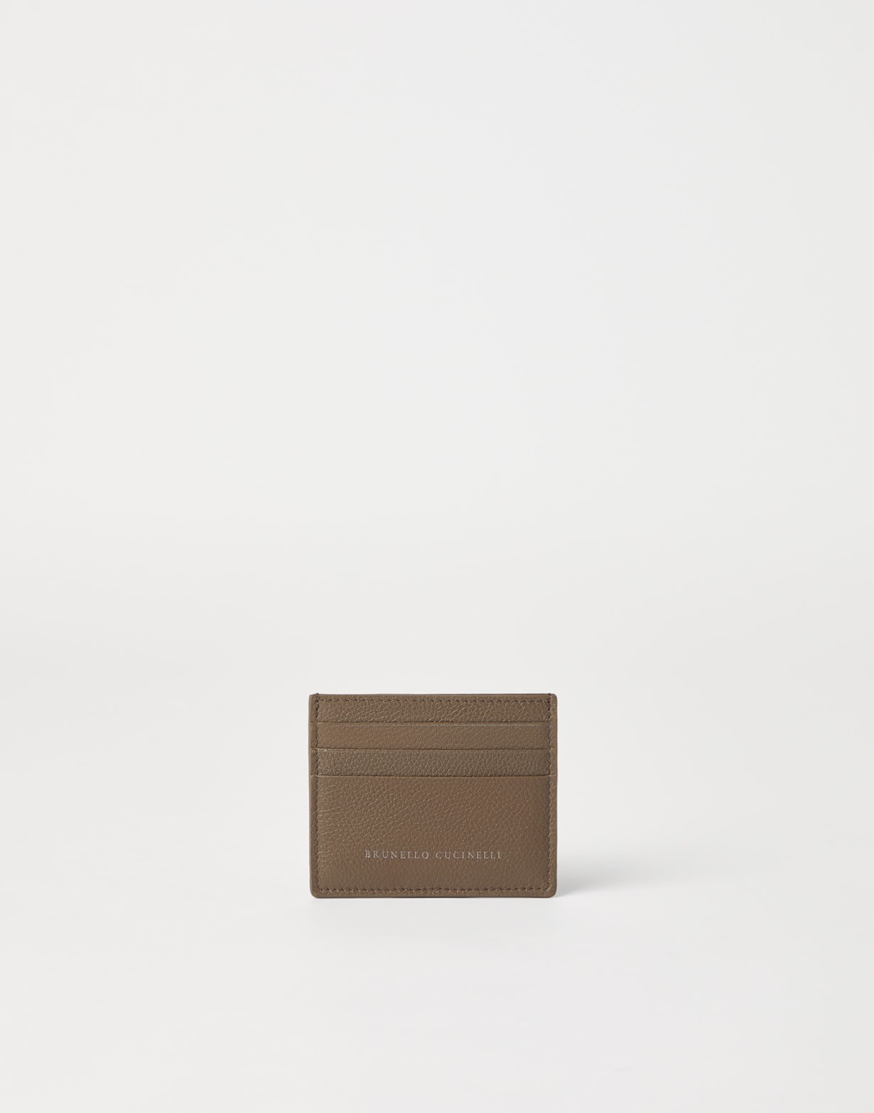 Leather card case Light Grey Woman - Brunello Cucinelli