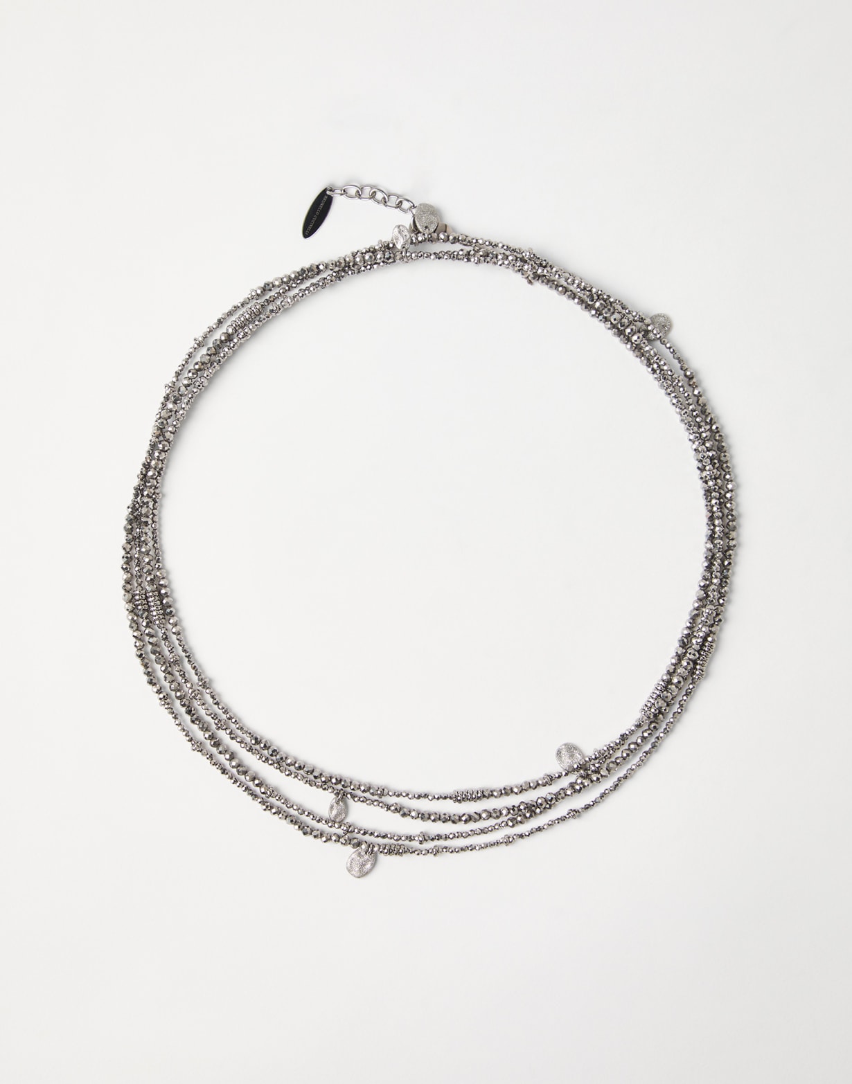 Hematite and Sterling Silver bracelet Lignite Grey Woman - Brunello Cucinelli
