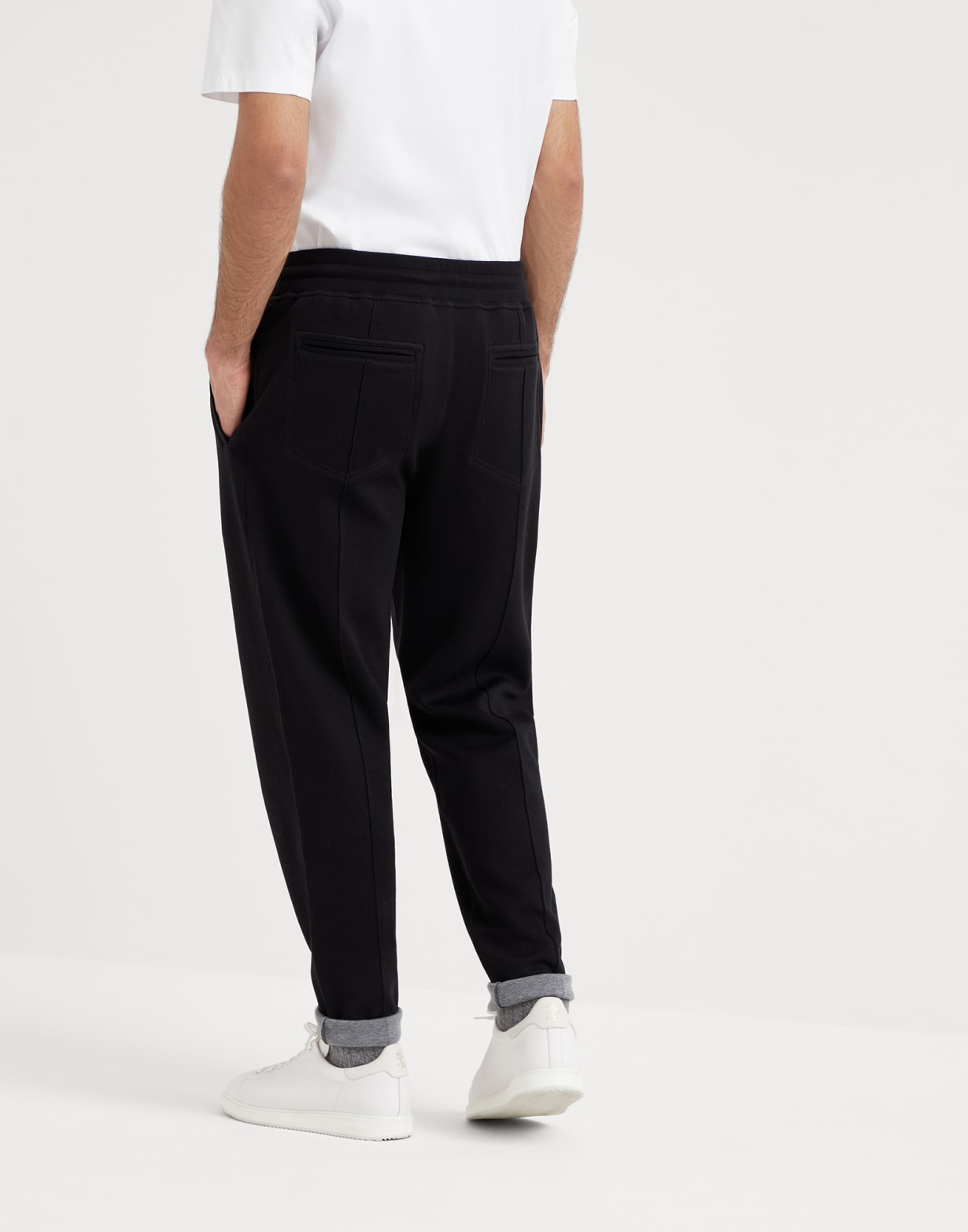 Trousers with crête Black Man - Brunello Cucinelli