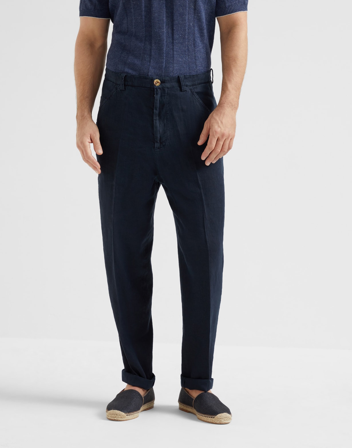 Pantalón leisure fit Azul Aviación Hombre - Brunello Cucinelli