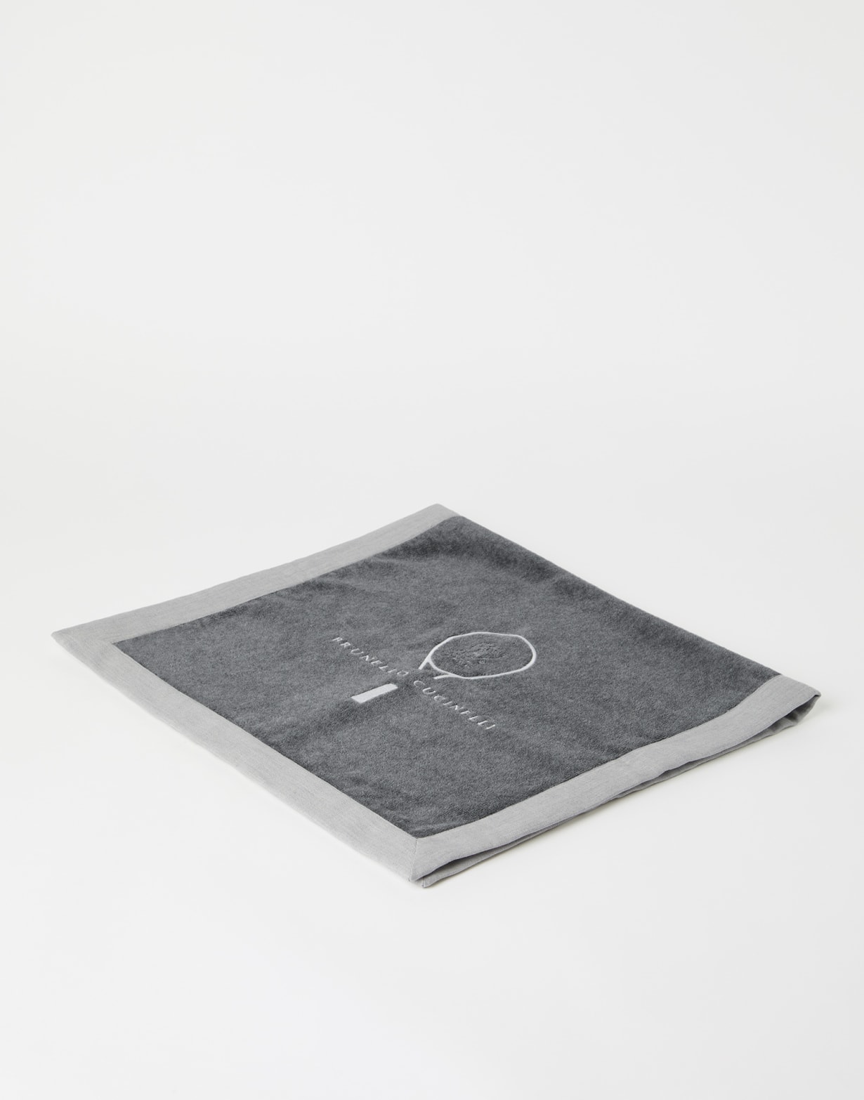 Toalla con logotipo Tenis Gris Oscuro Lifestyle - Brunello Cucinelli