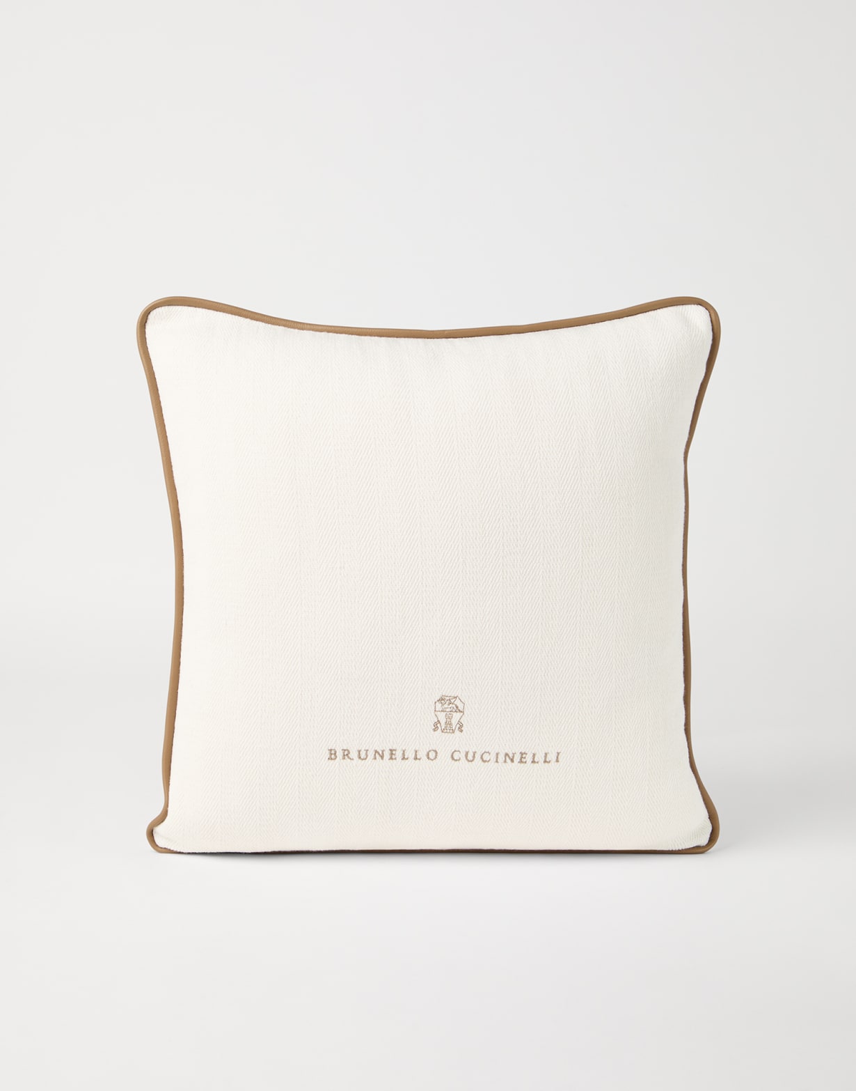 Cushion with embroidered logo Panama Lifestyle - Brunello Cucinelli