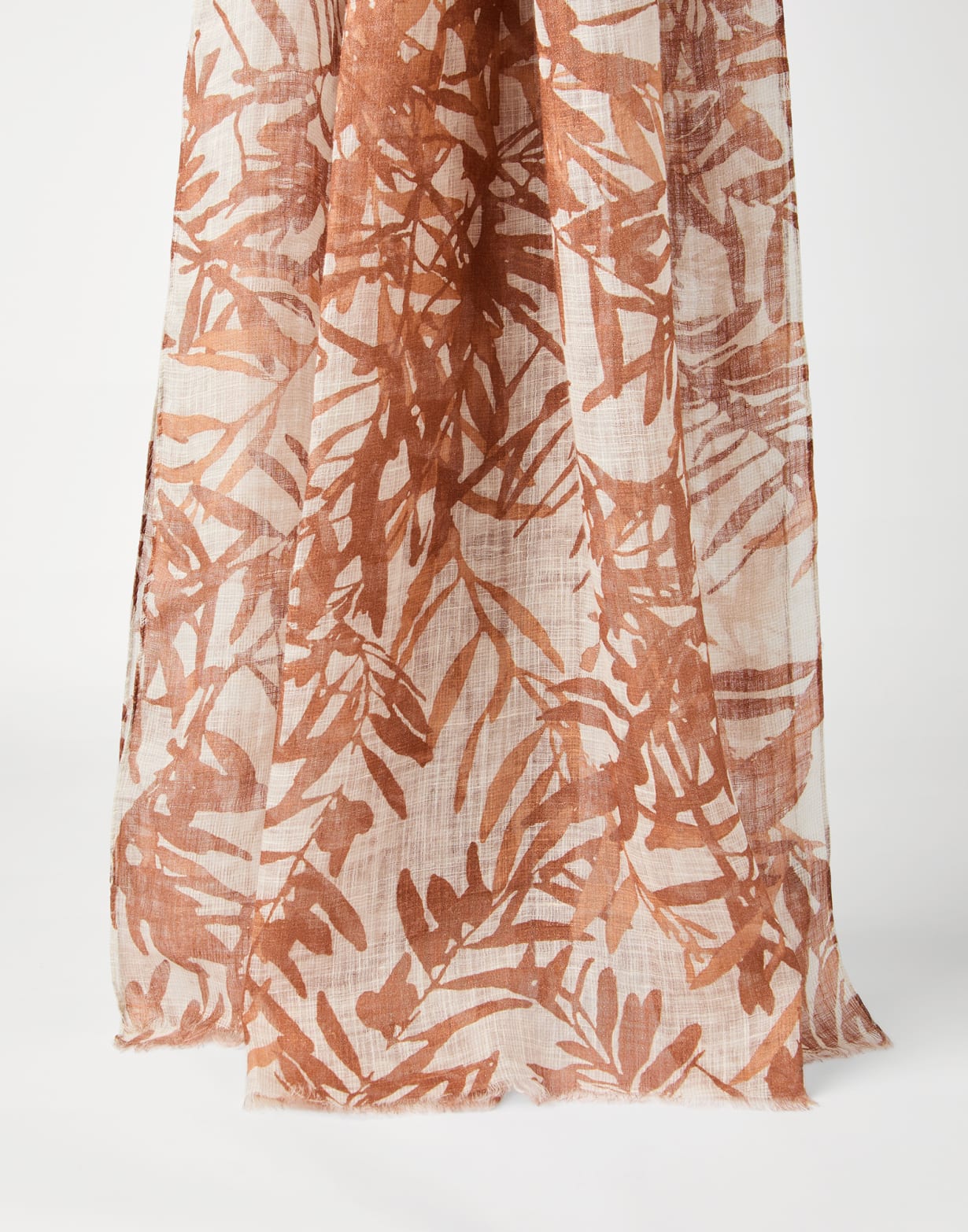 Herbarium Print scarf Red Woman - Brunello Cucinelli