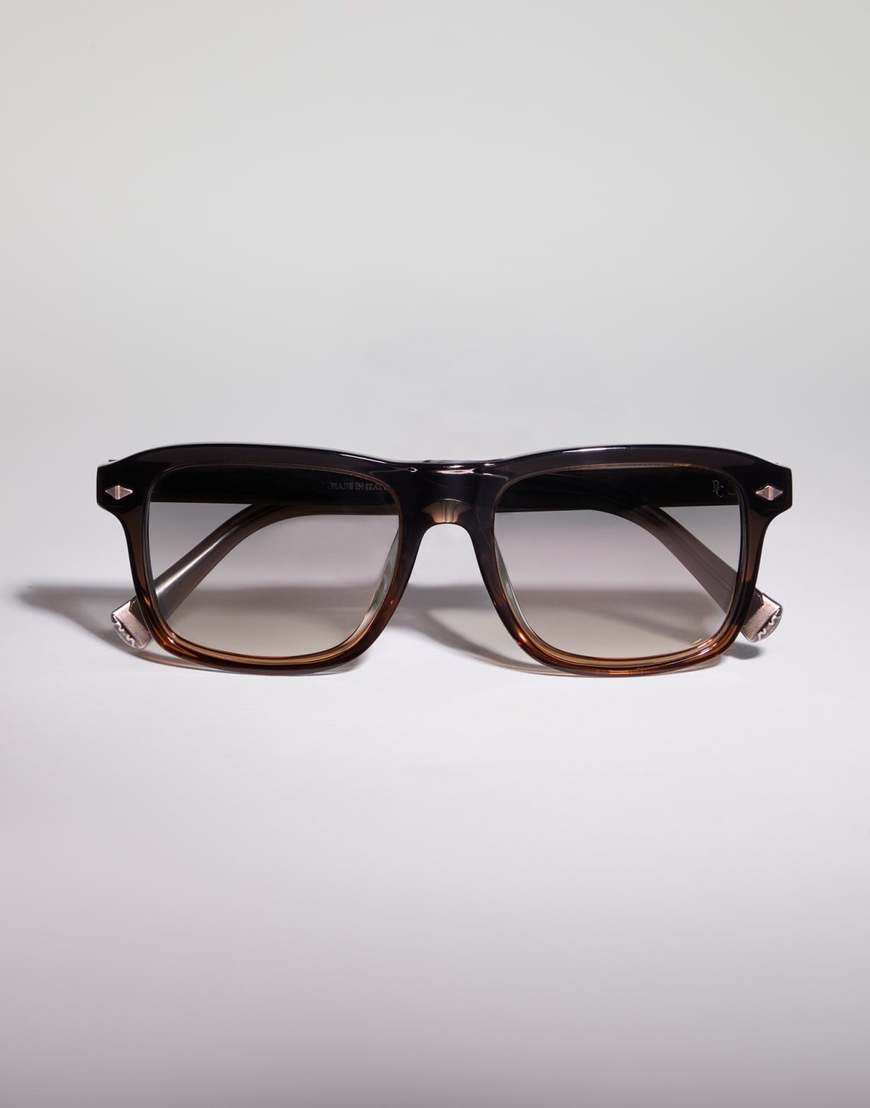 Rectangular acetate sunglasses Cognac Vintage Eyewear - Brunello Cucinelli
