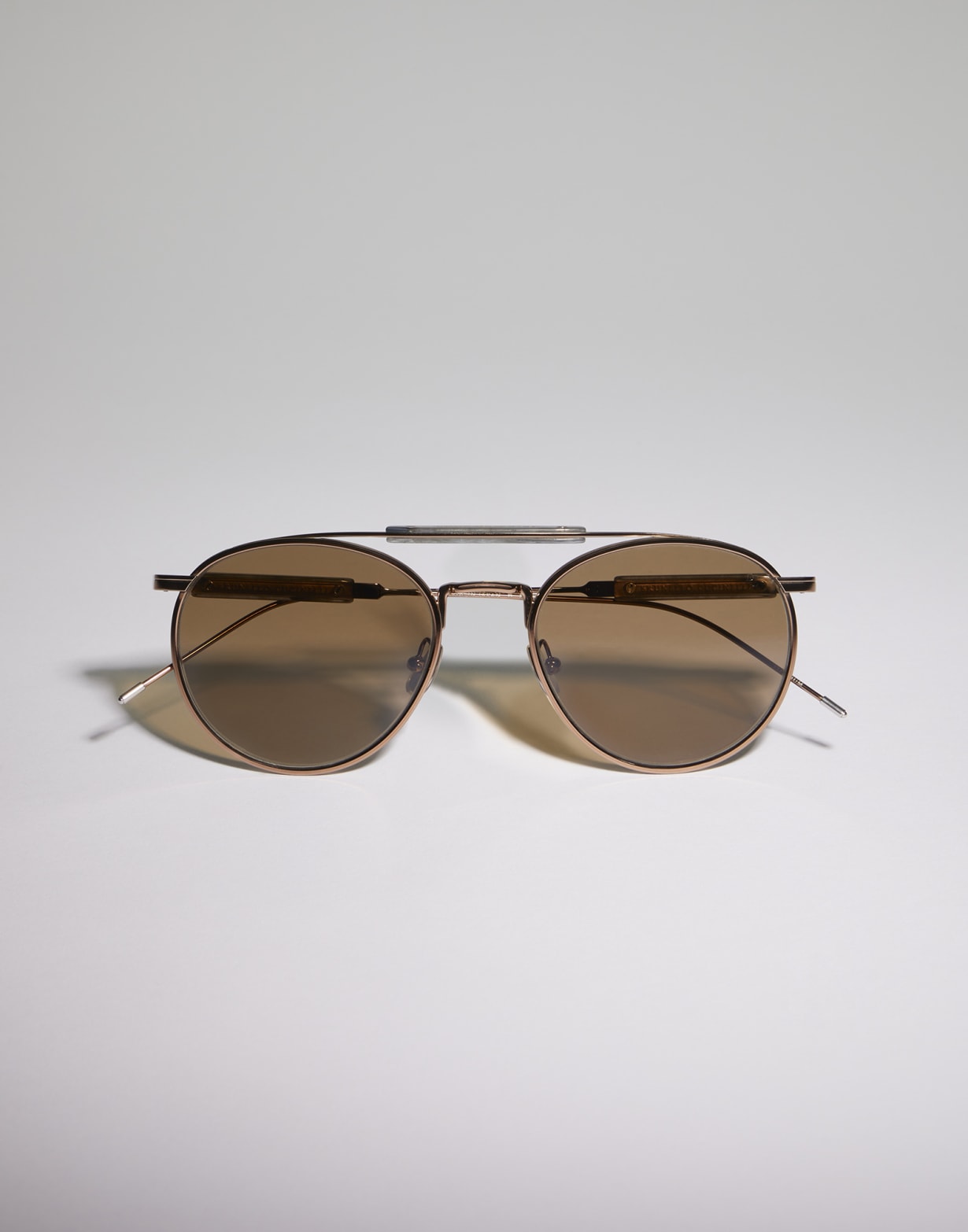 Round titanium sunglasses Rose Gold Eyewear - Brunello Cucinelli