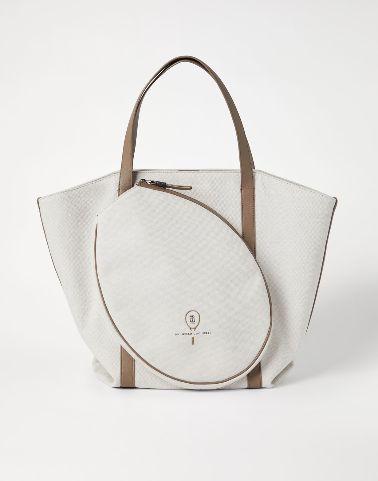 Tennis Tote bag Chalk Lifestyle - Brunello Cucinelli