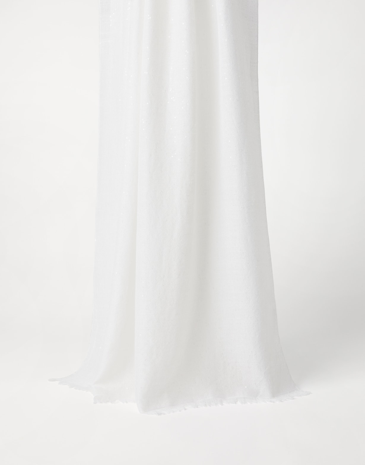 Cashmere and silk Diamond yarn scarf White Woman - Brunello Cucinelli