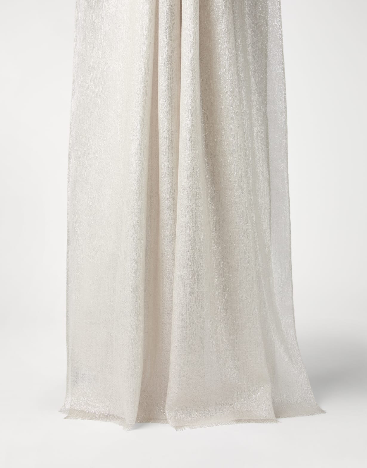 Écharpe brillante Gris Perle Femme - Brunello Cucinelli