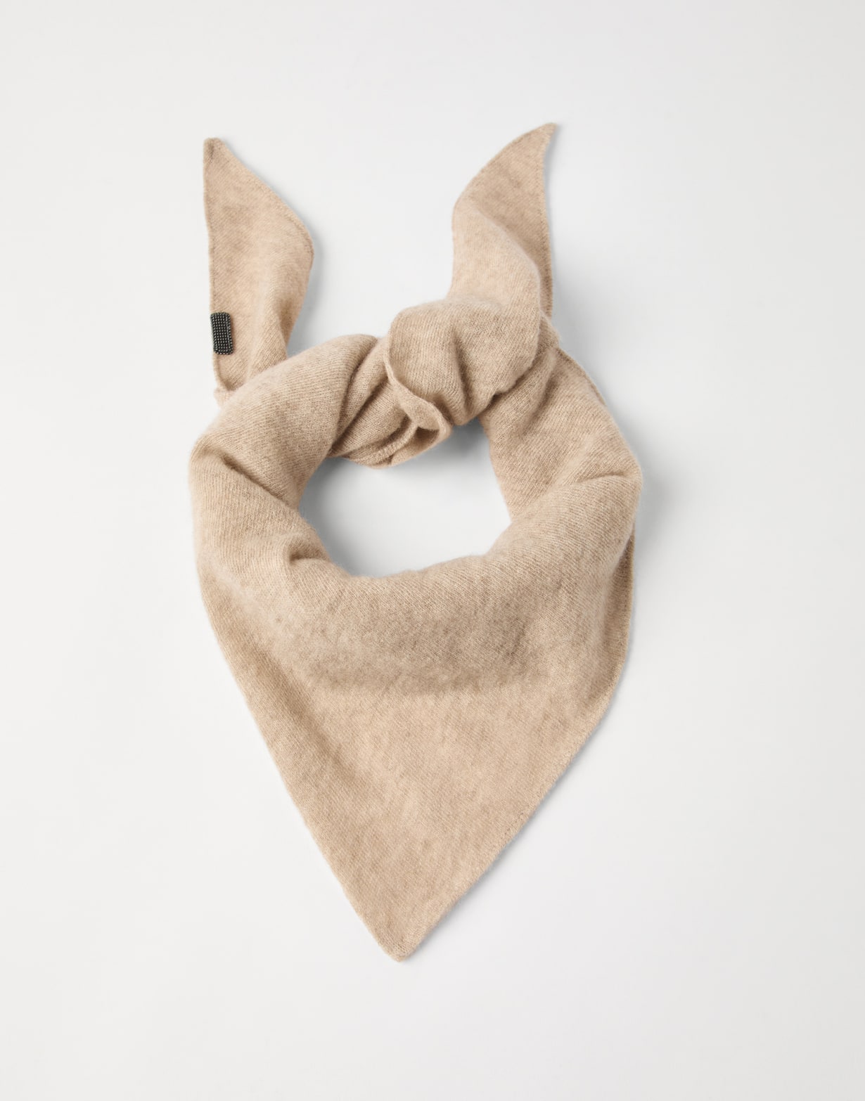 Foulard with monili Cool Beige Woman - Brunello Cucinelli