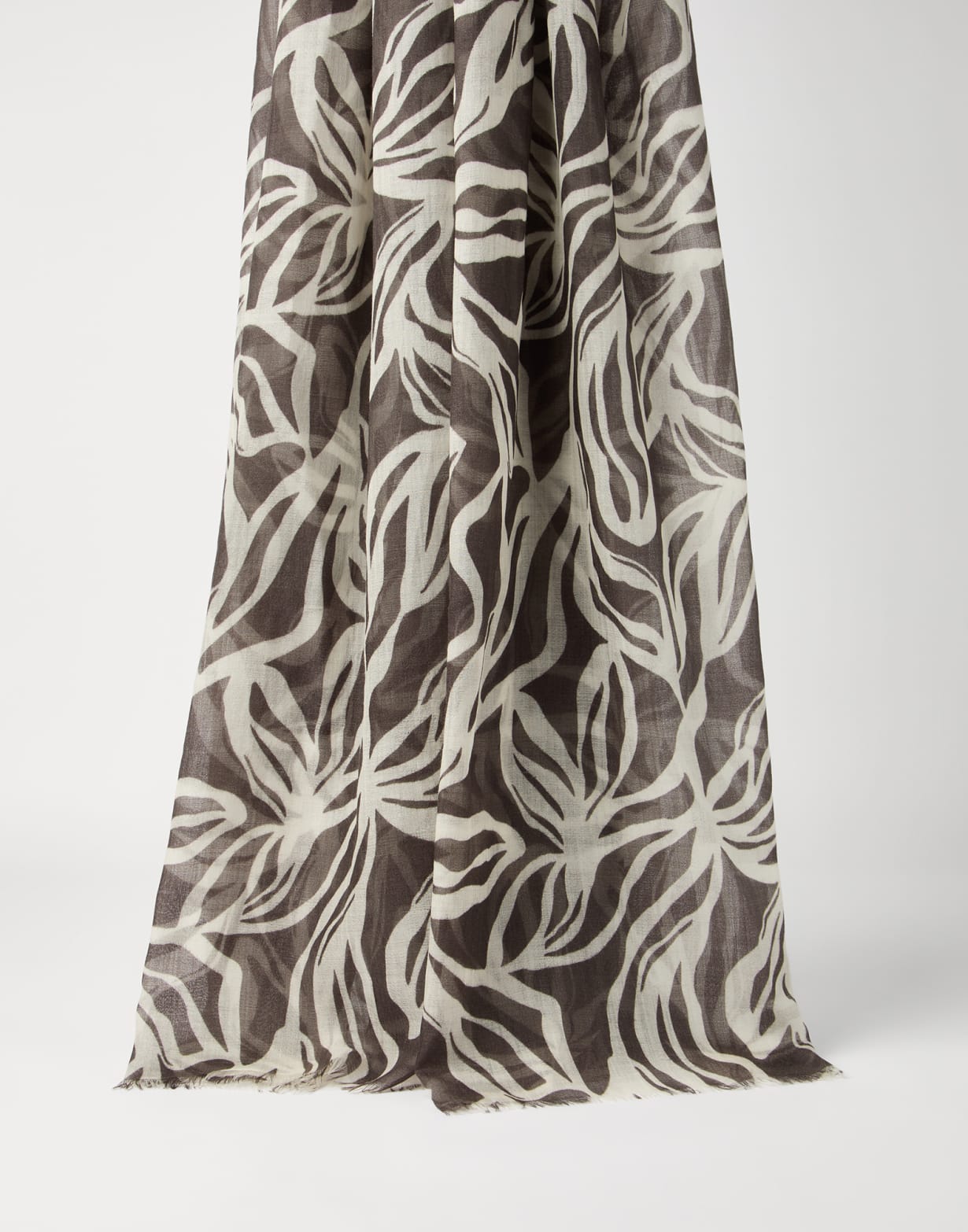 花卉印花羊绒围巾 花色 女款 - Brunello Cucinelli