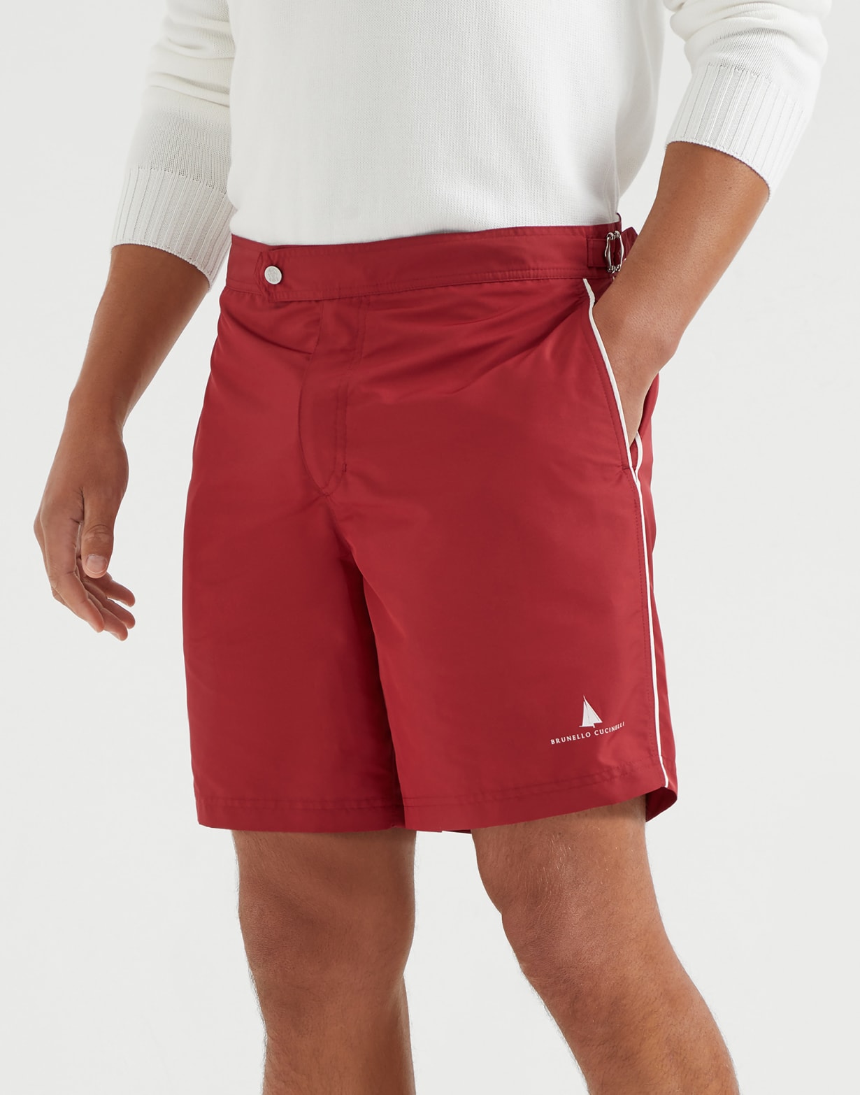 Пляжные шорты из нейлона Вишневый Мужчина - Brunello Cucinelli