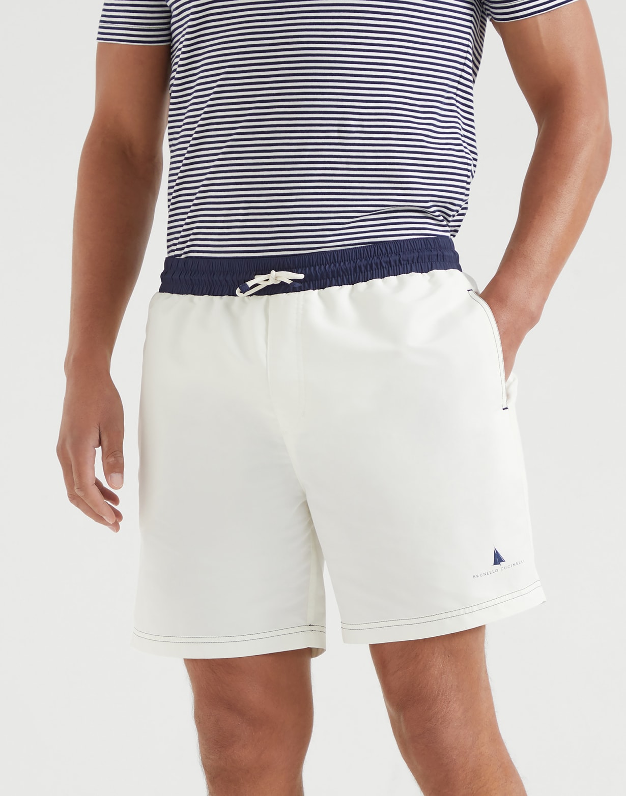 Swimsuit with print Panama Man - Brunello Cucinelli