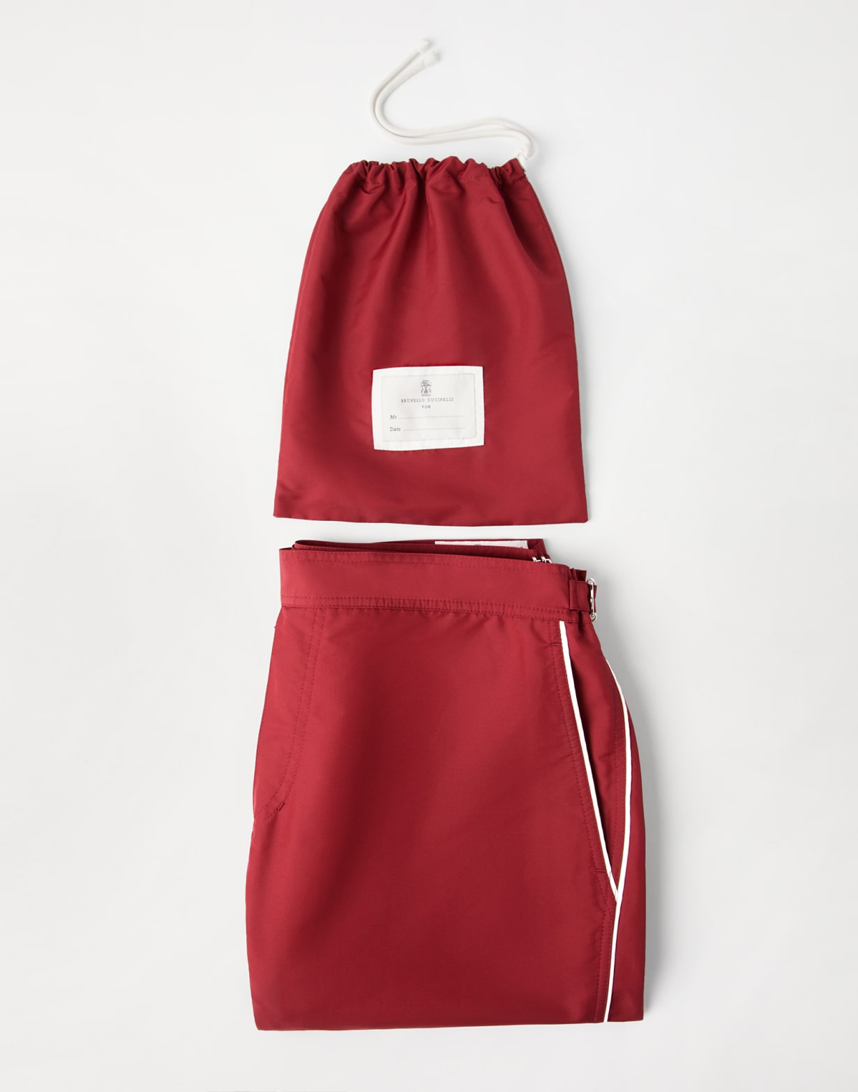 Пляжные шорты из нейлона Вишневый Мужчина - Brunello Cucinelli