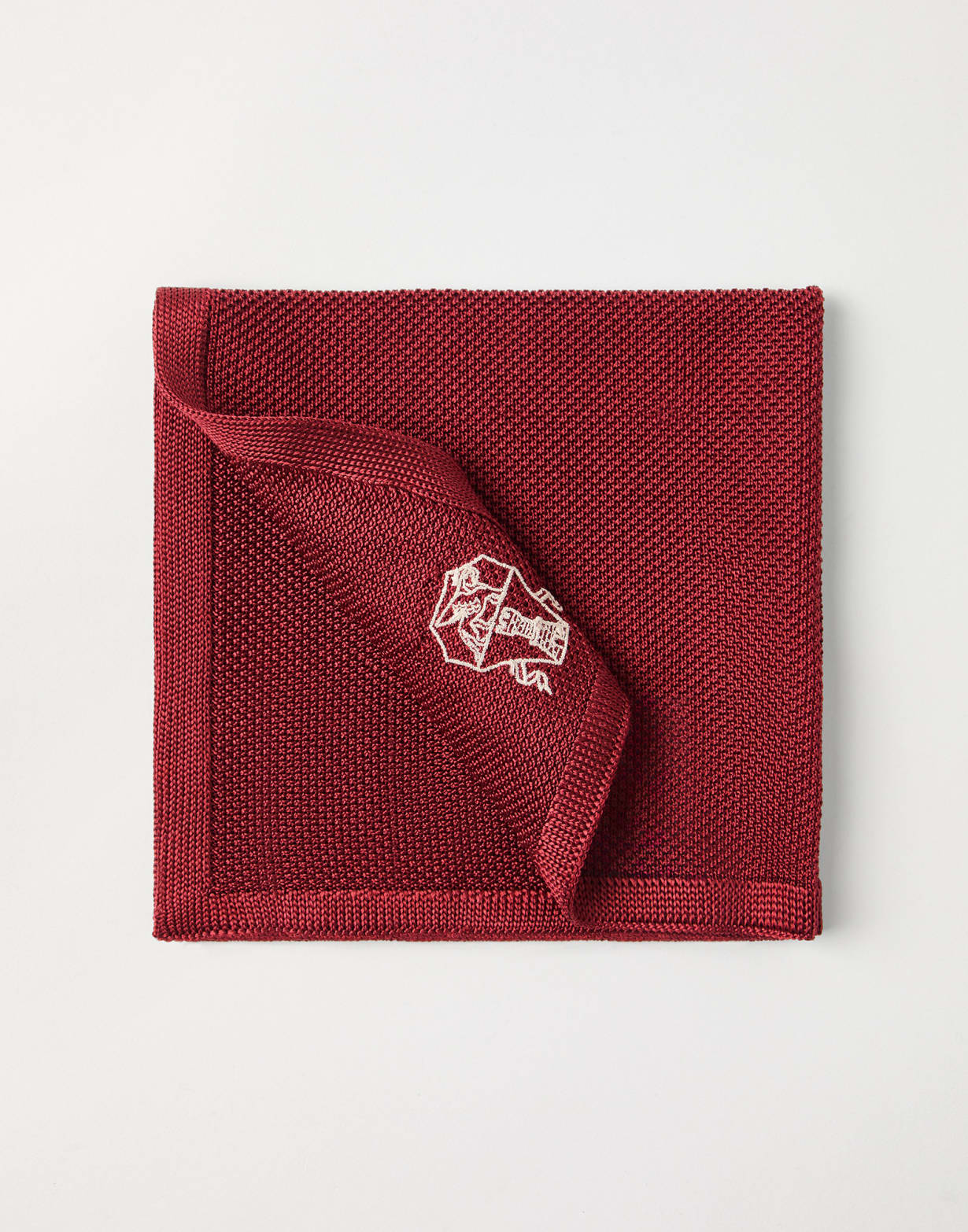 Knit pocket square Cherry Man - Brunello Cucinelli