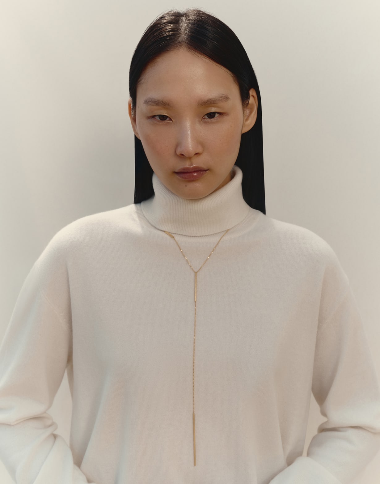 镶嵌钻石的金项链 金色 女款 - Brunello Cucinelli