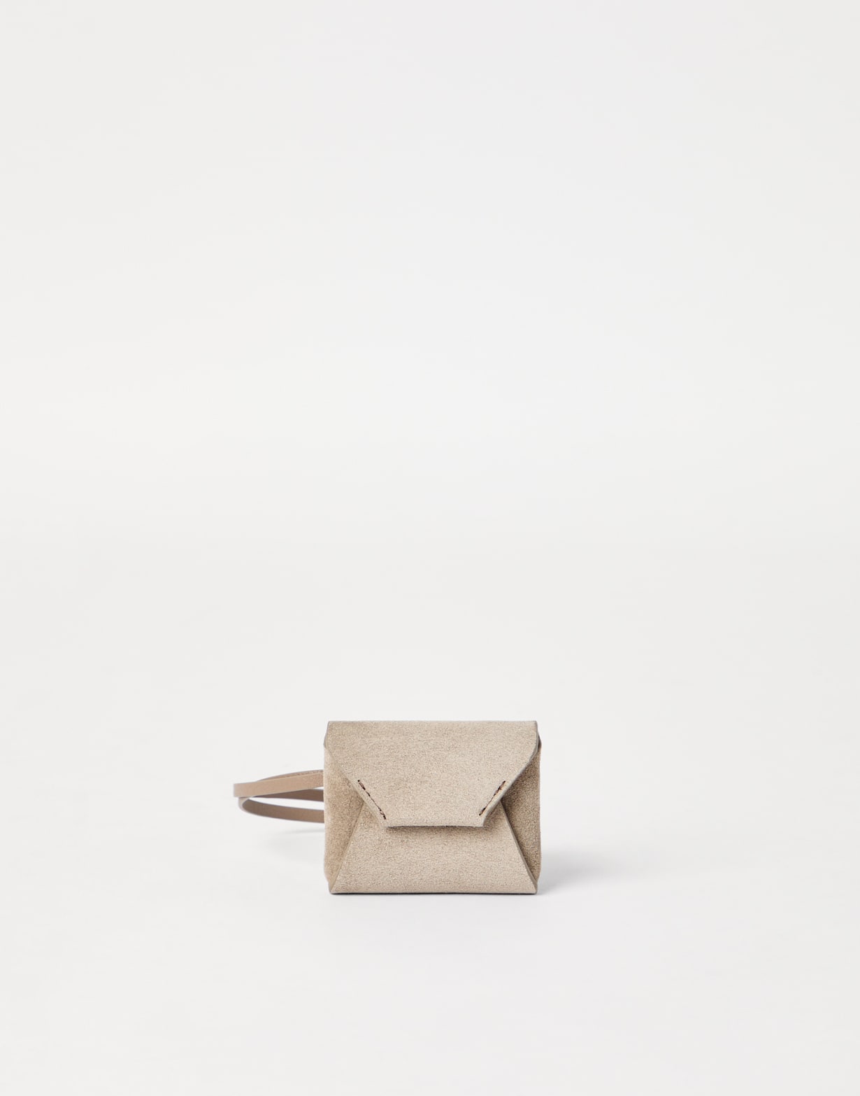 Suede handbag charm Beige Woman - Brunello Cucinelli