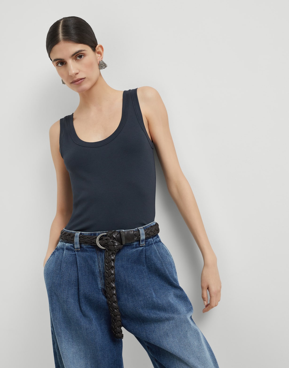 Ribbed jersey top Night Woman - Brunello Cucinelli