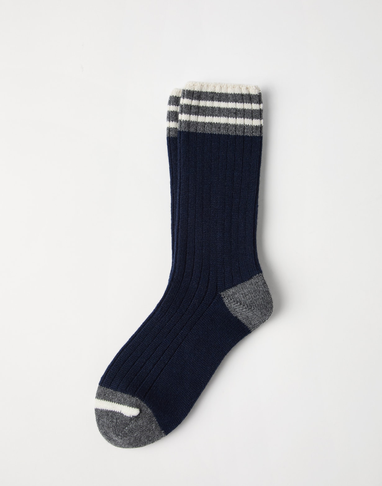 Rib knit socks Navy Blue Man - Brunello Cucinelli