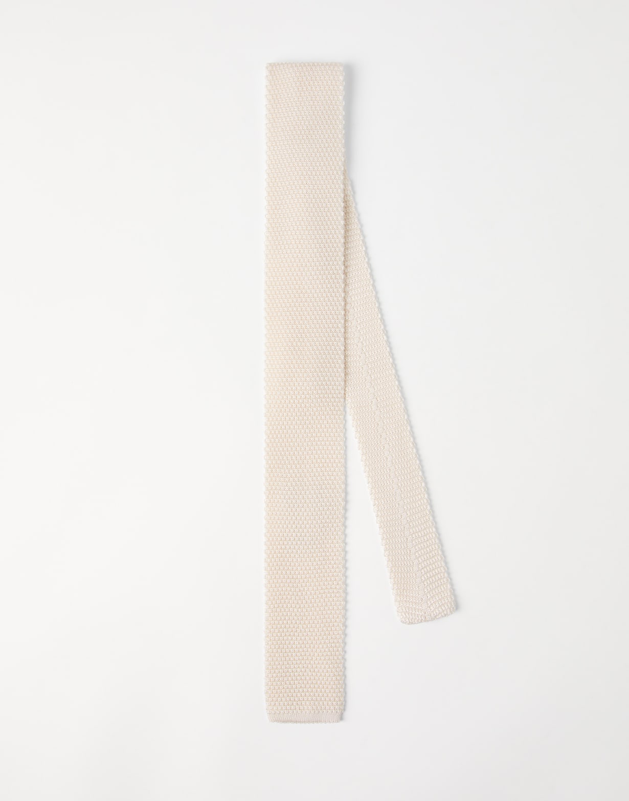 Knit necktie White Man - Brunello Cucinelli
