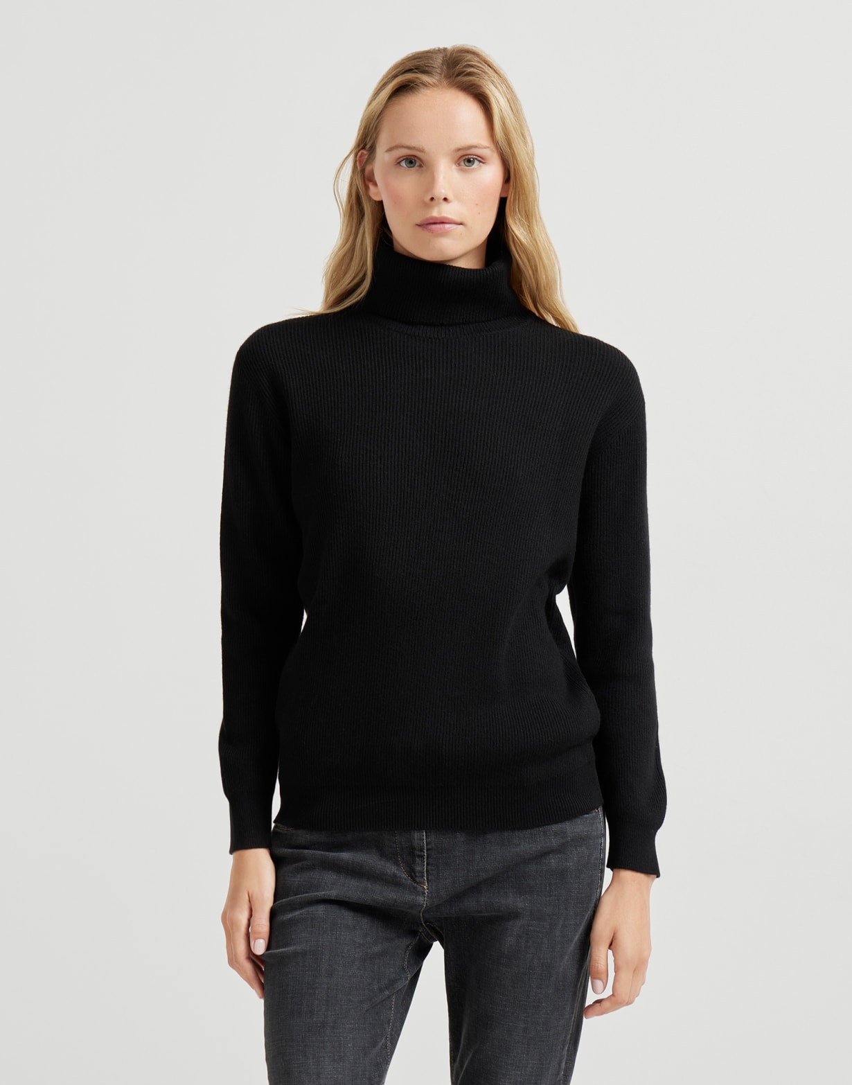 Pull point côtes anglaises Noir Femme - Brunello Cucinelli