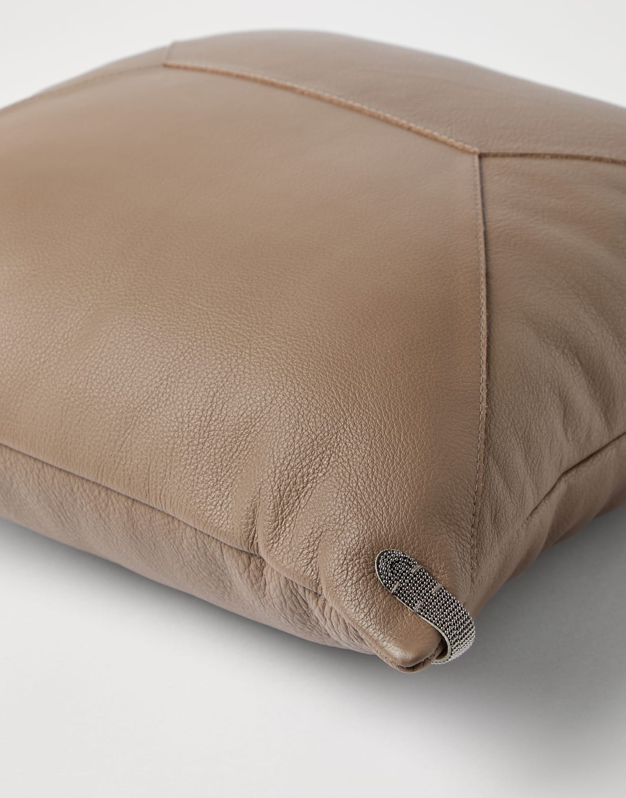 Cojín de piel con Monile Marrón Lifestyle - Brunello Cucinelli