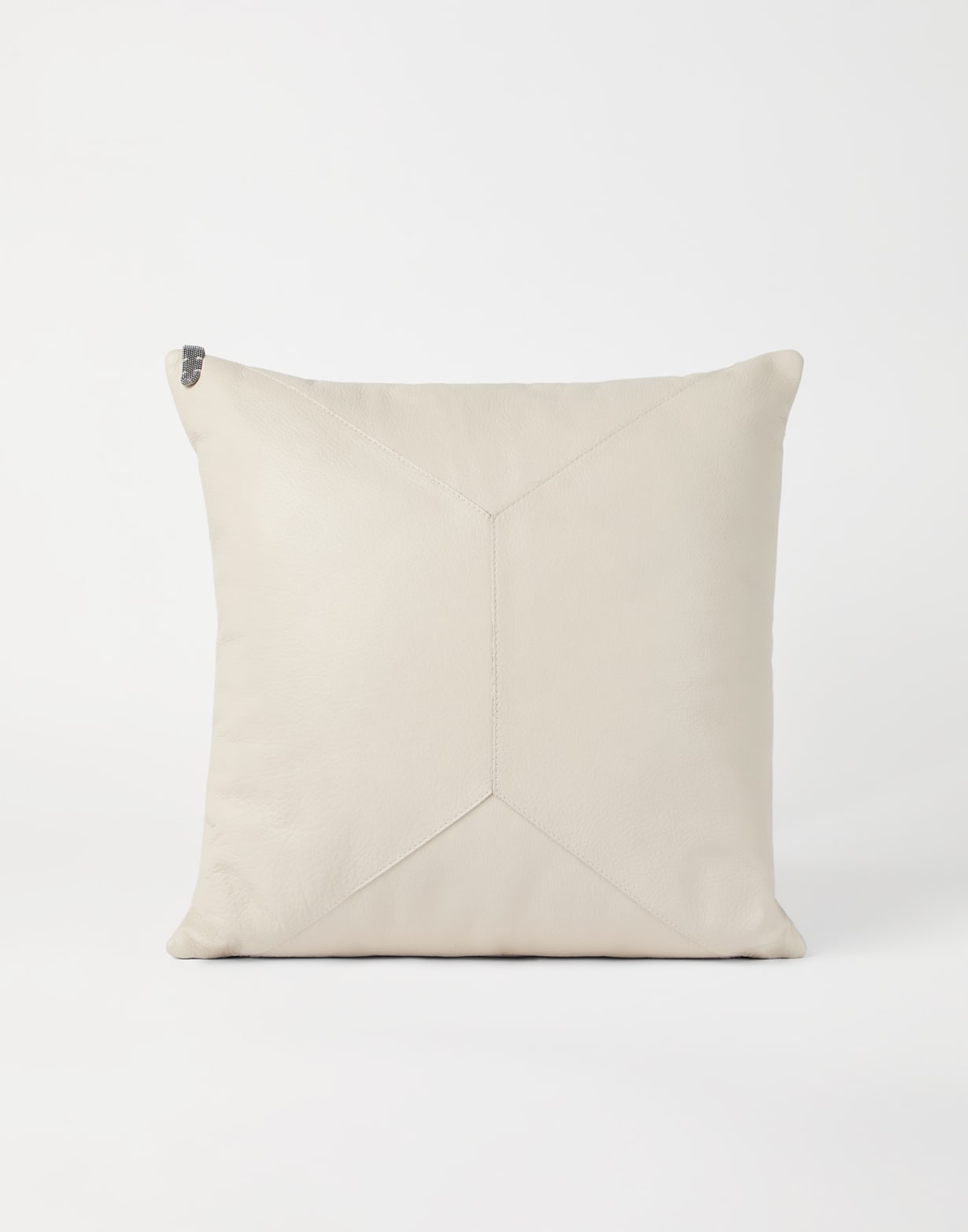 Leather cushion with monili Panama Lifestyle - Brunello Cucinelli
