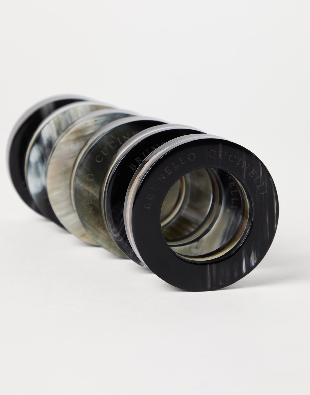 6-piece napkin ring set Black Lifestyle - Brunello Cucinelli