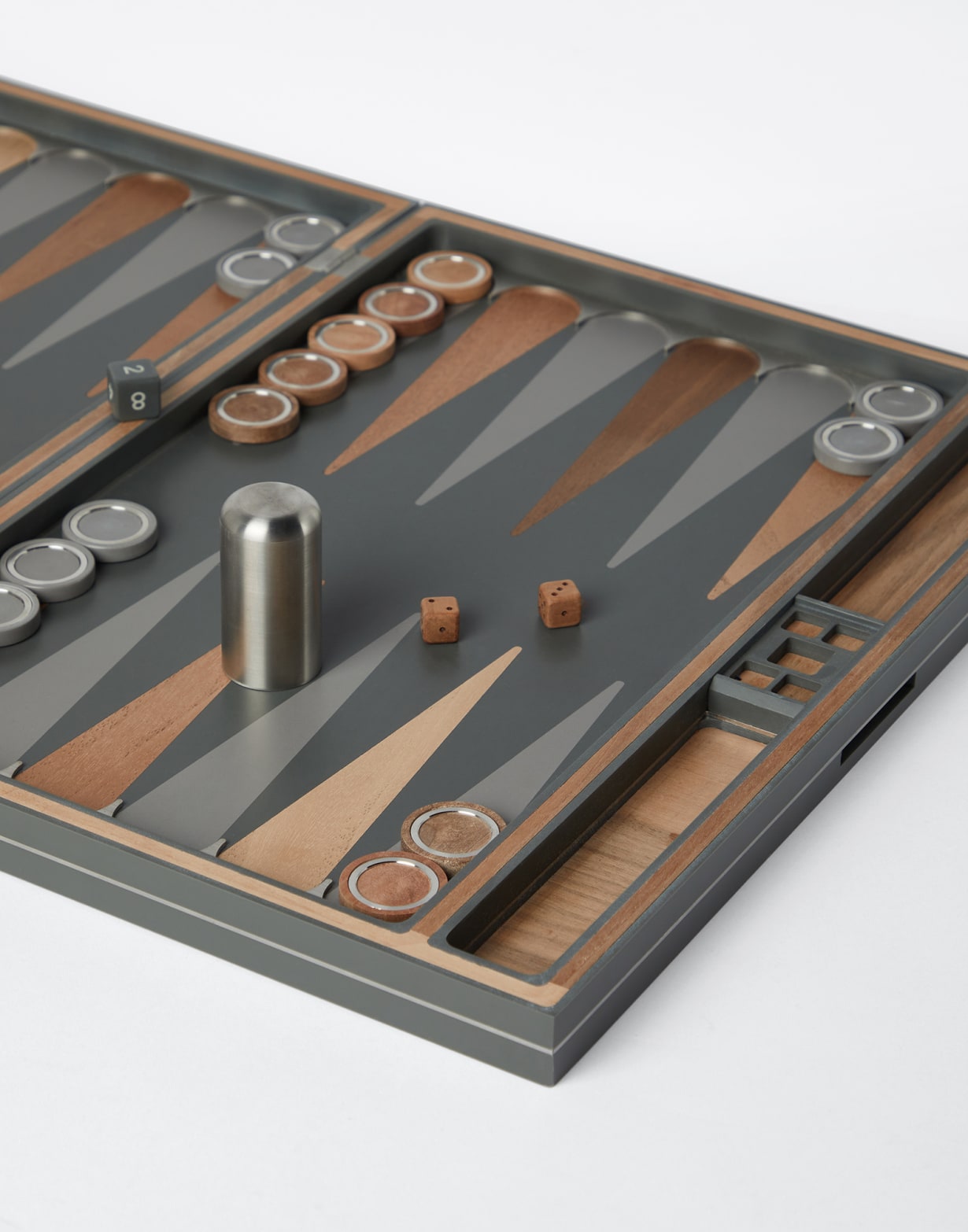 Backgammon set Anthracite Lifestyle - Brunello Cucinelli