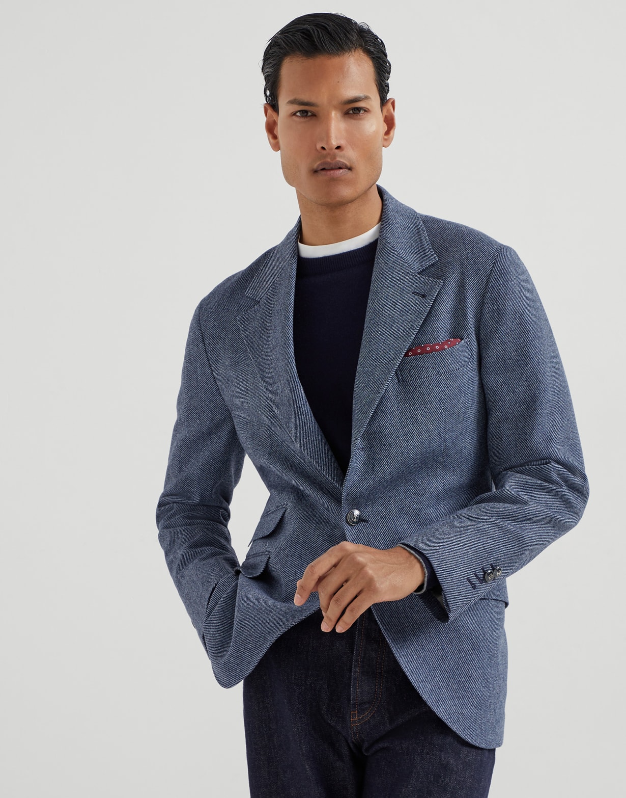 Deconstructed Cavallo blazer Denim Man - Brunello Cucinelli