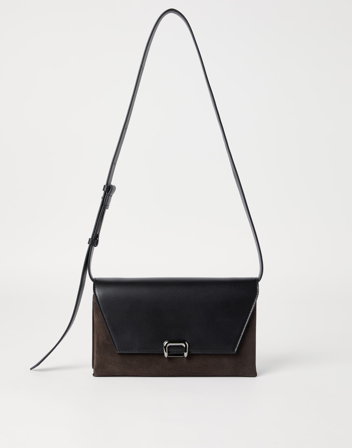 Sartorial bag in suede and calfskin Rust Brown Woman - Brunello Cucinelli