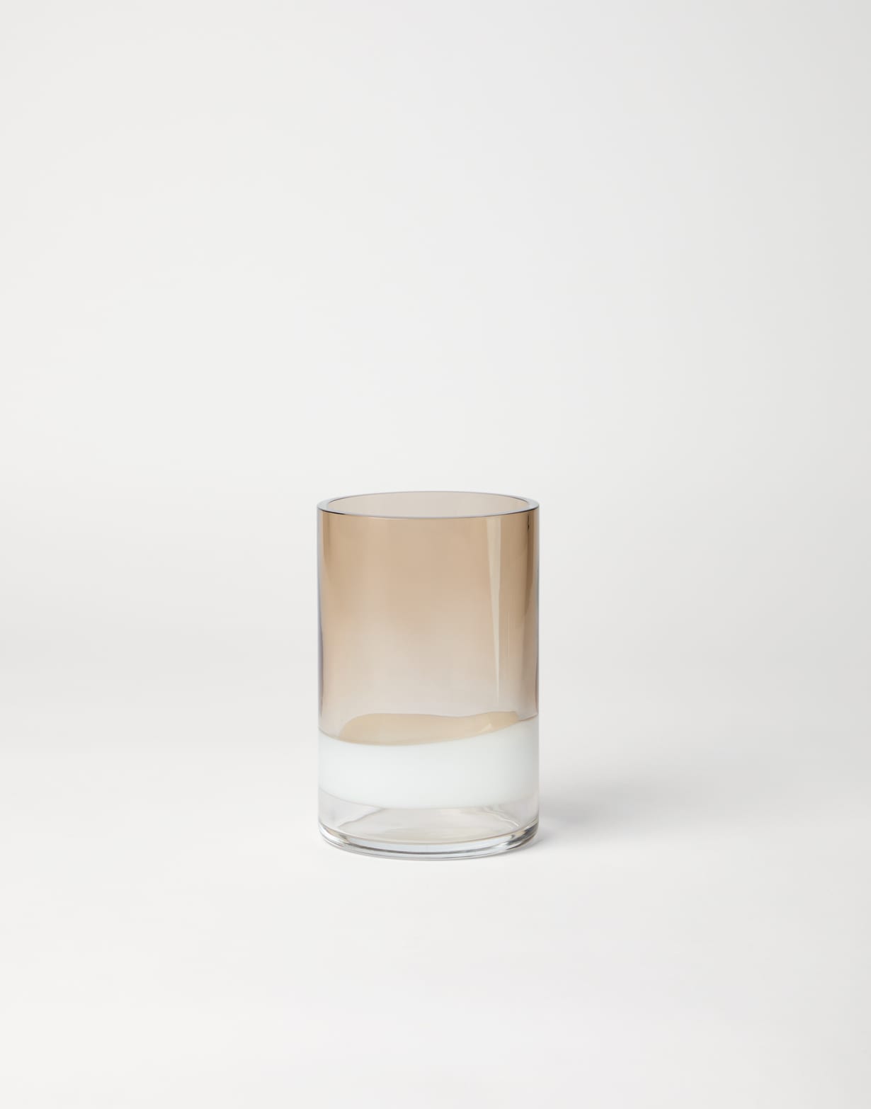 穆拉诺玻璃条纹设计小号花瓶 自然色 生活风格 - Brunello Cucinelli