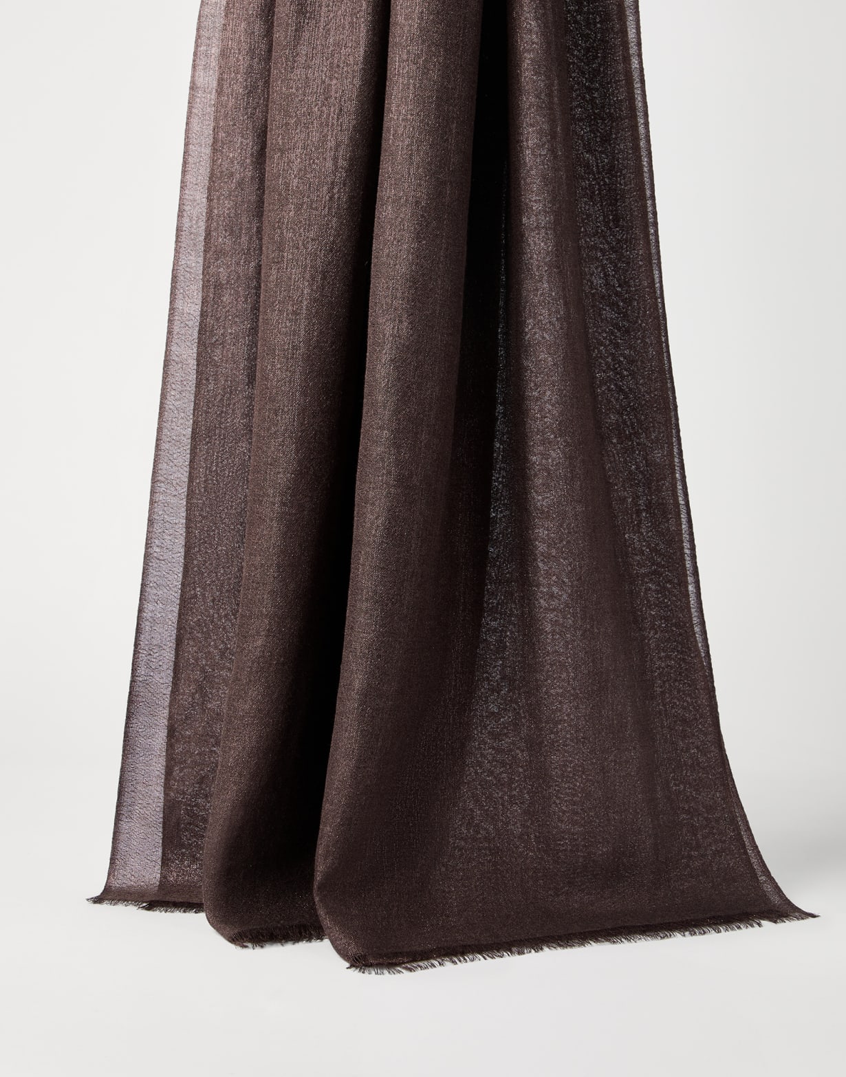 Sparkling scarf Brown Woman - Brunello Cucinelli