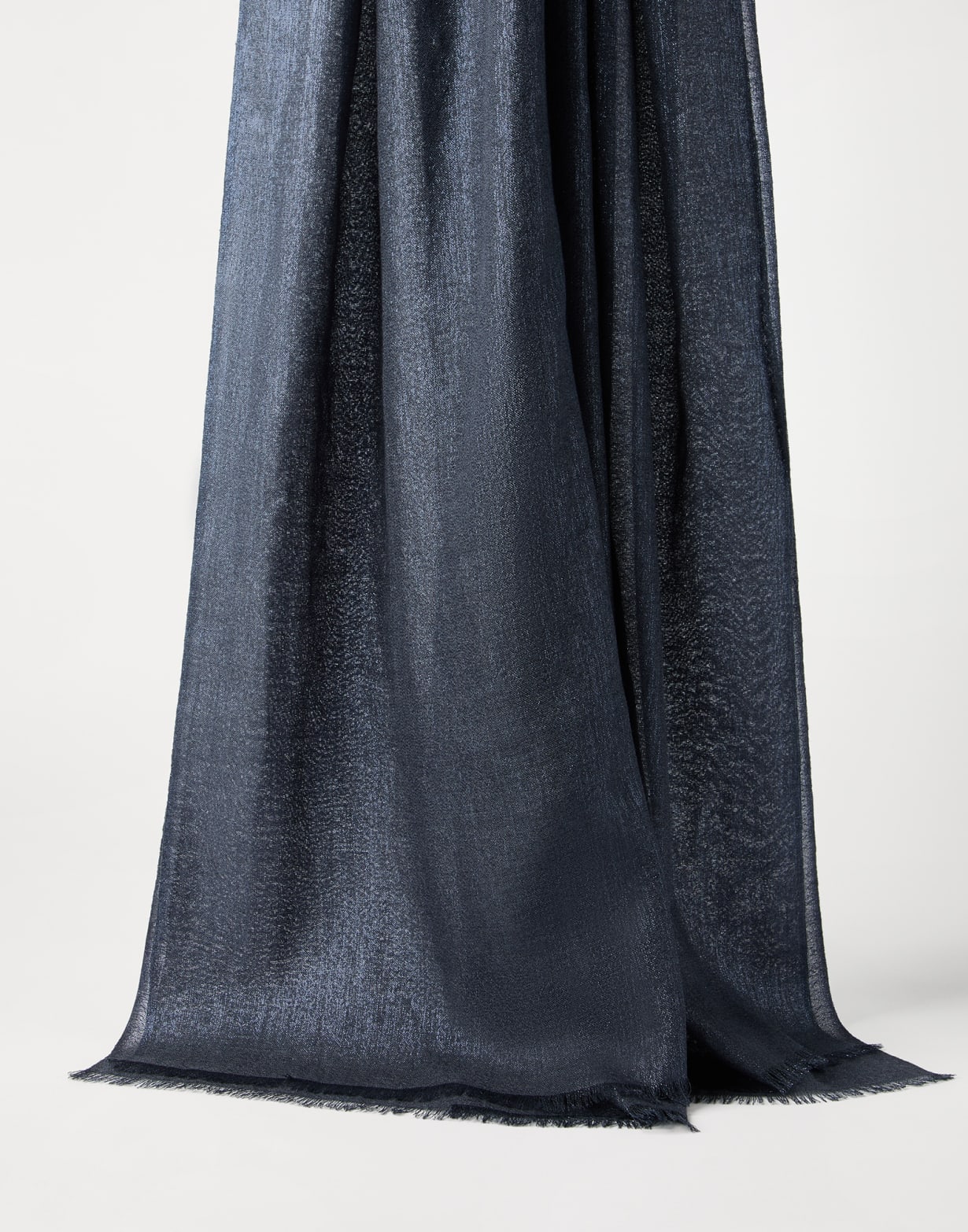 Sparkling scarf Blue Woman - Brunello Cucinelli