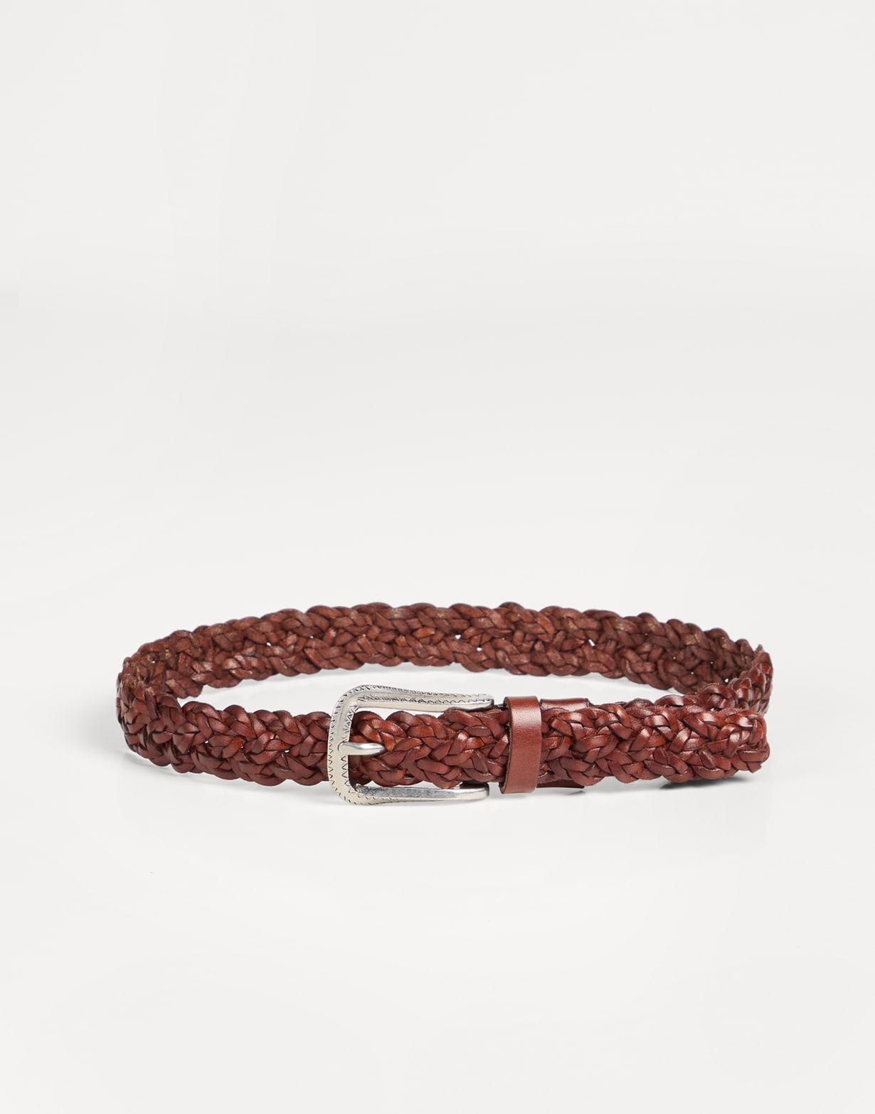 辫子造型腰带 棕色 男童 - Brunello Cucinelli