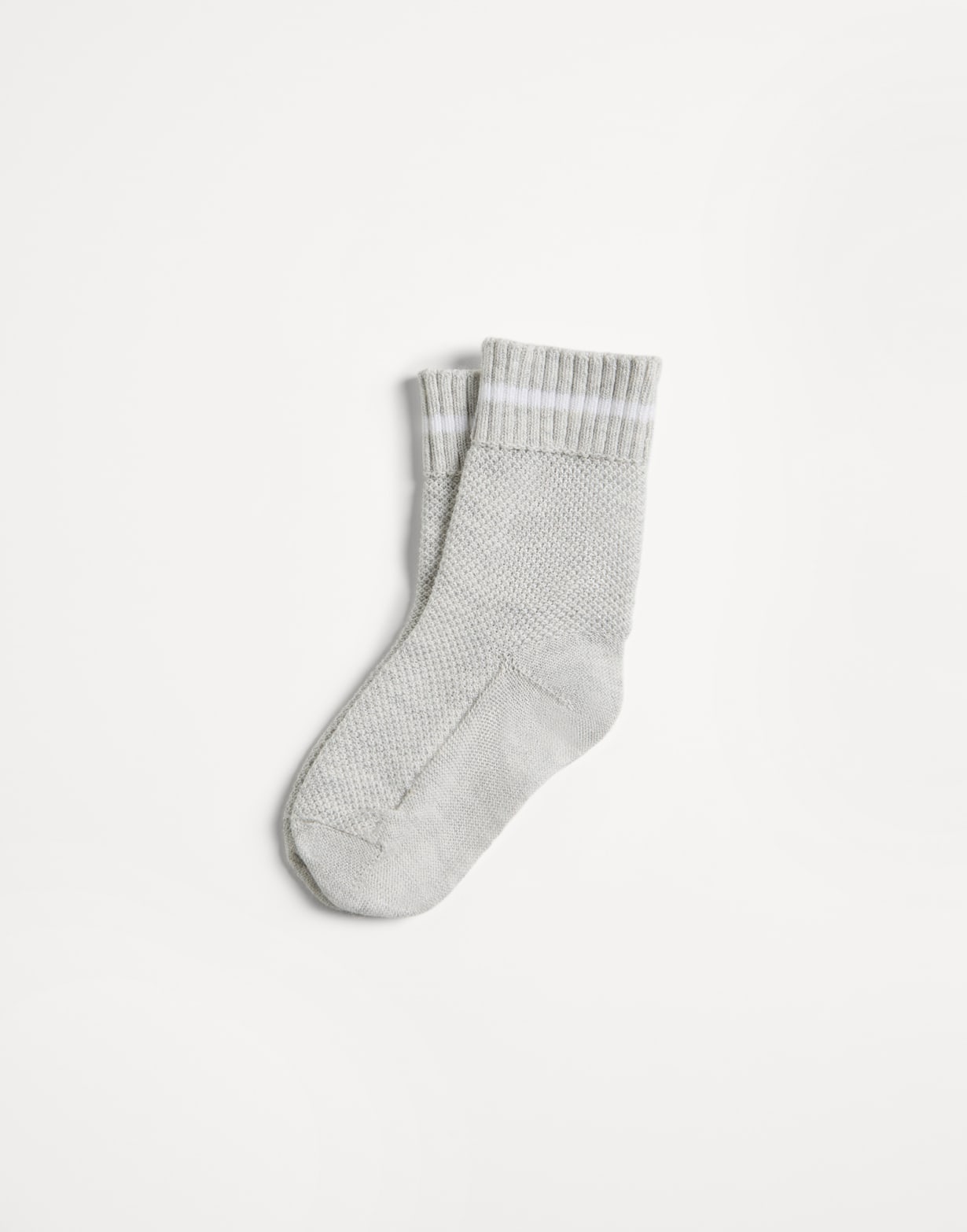 Chaussettes Baby Bernie point Waffle Gris Clair Bébé - Brunello Cucinelli