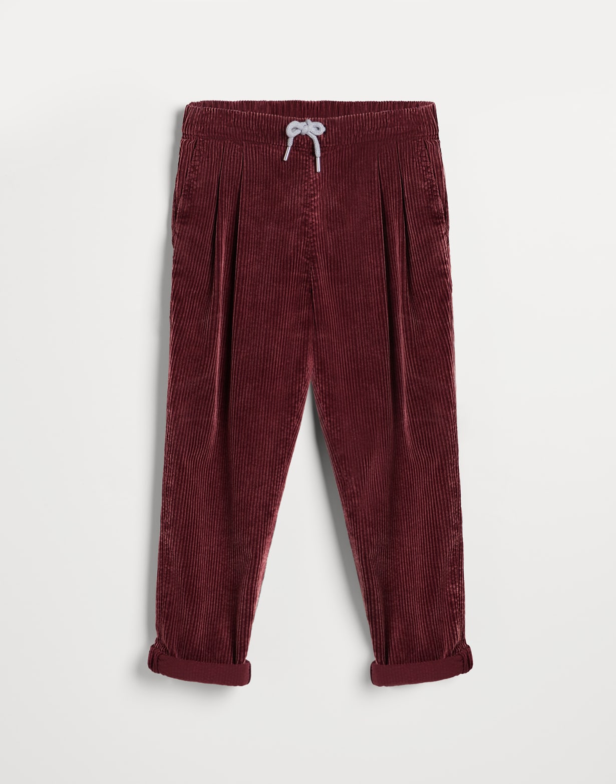 Pantalón de terciopelo de 500 líneas Amaranto Niño - Brunello Cucinelli