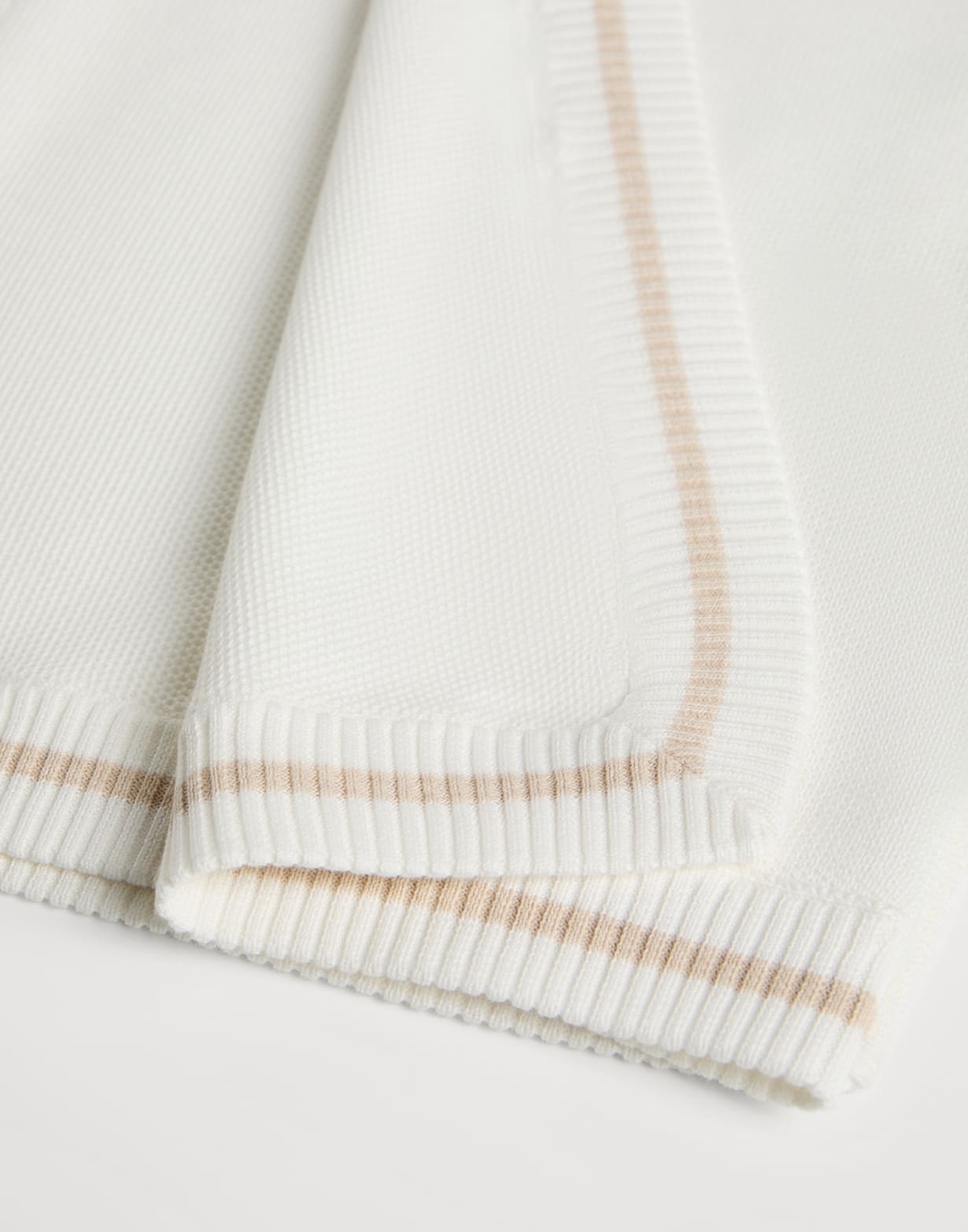 Baby Bernie blanket with embroidery Beige Baby - Brunello Cucinelli