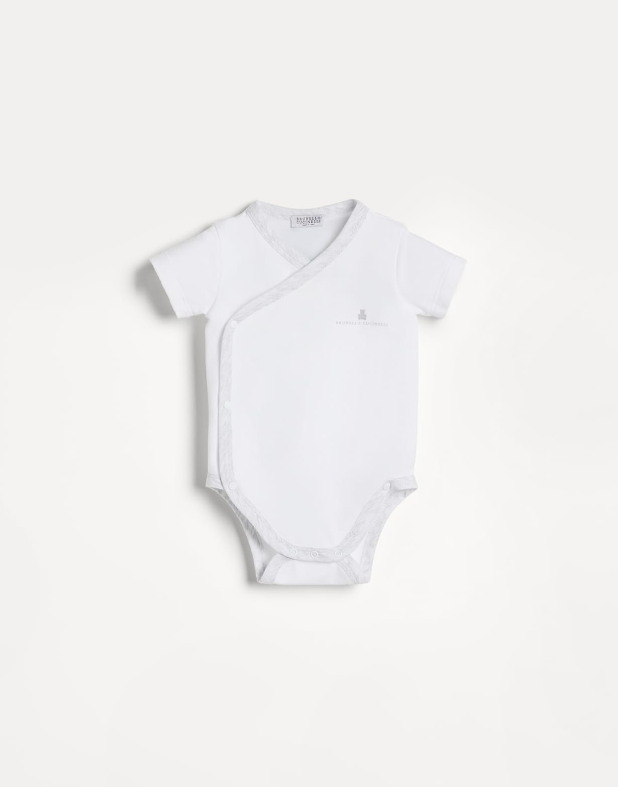 伯尼小熊幼童汗布连体装 浅灰 幼童 - Brunello Cucinelli
