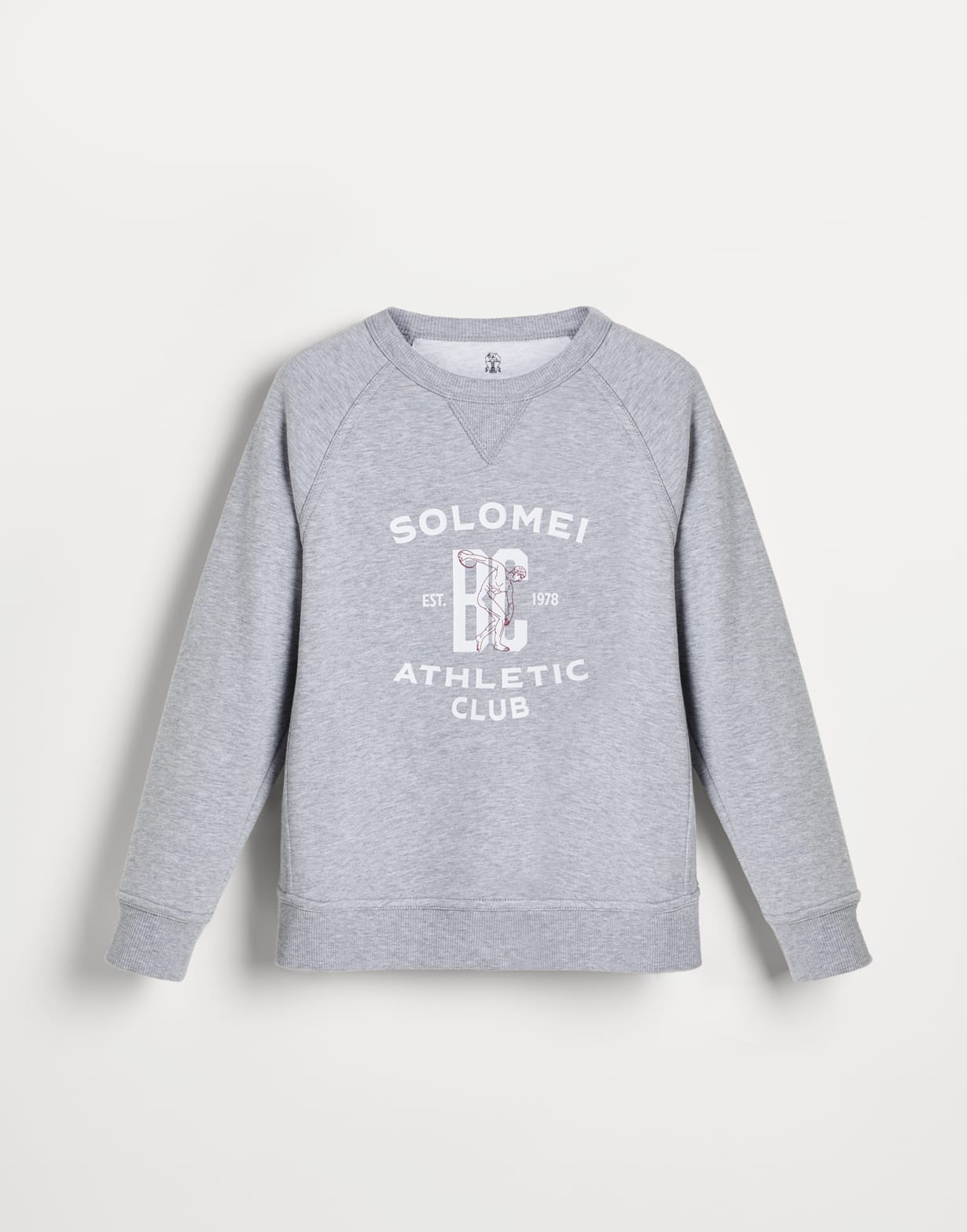 棉摇粒绒卫衣 浅灰 男童 - Brunello Cucinelli