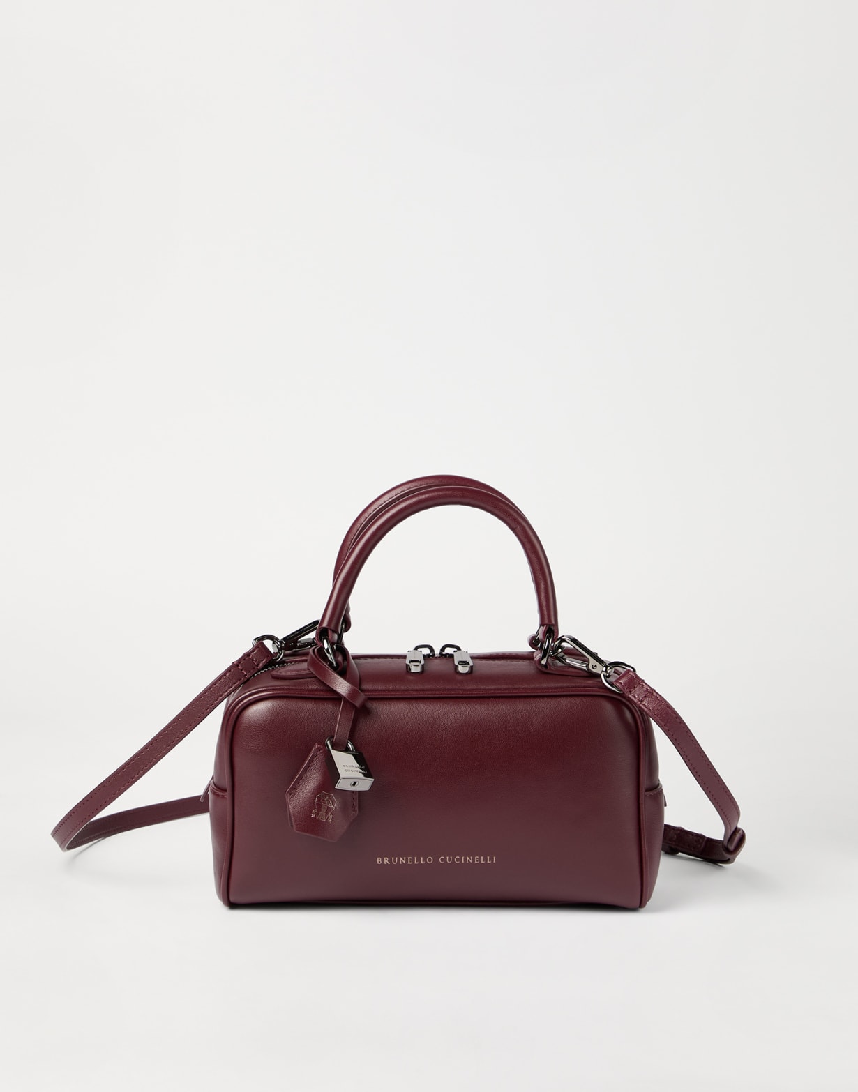 Сумка Boston Explorer из наппы Рубиновый Женщина - Brunello Cucinelli
