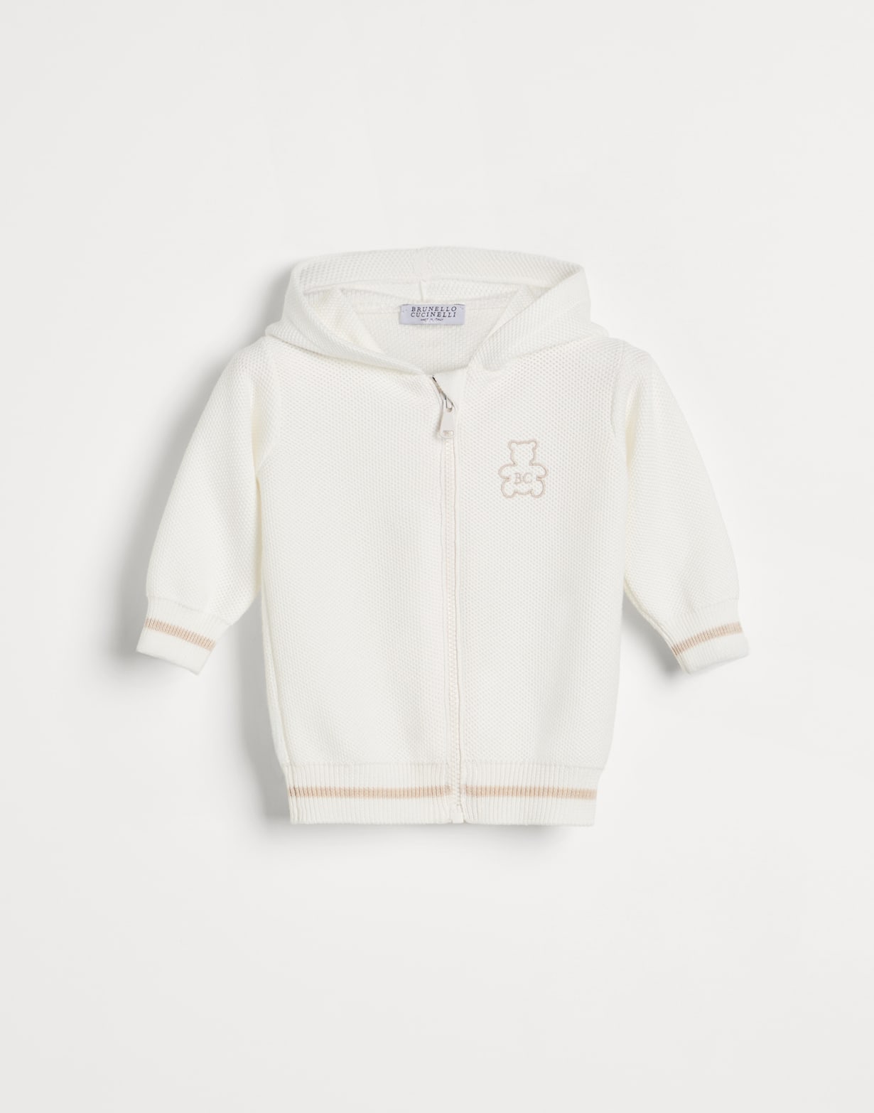 Hooded zip-up sweatshirt Panama Baby - Brunello Cucinelli