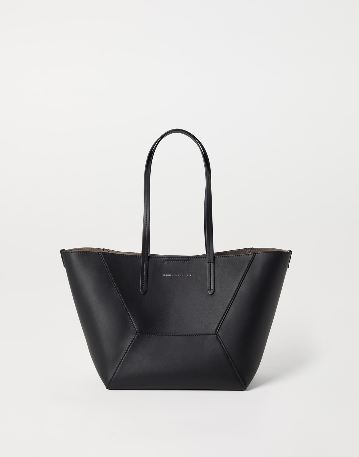 BC Duo 小牛皮小号购物包 黑色 女款 - Brunello Cucinelli