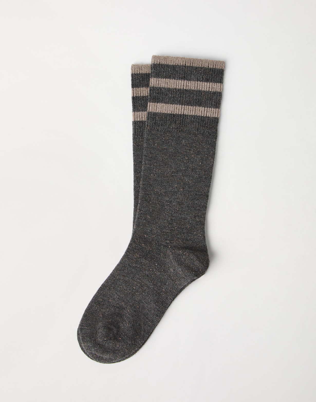 Sparkling knit socks Anthracite Woman - Brunello Cucinelli